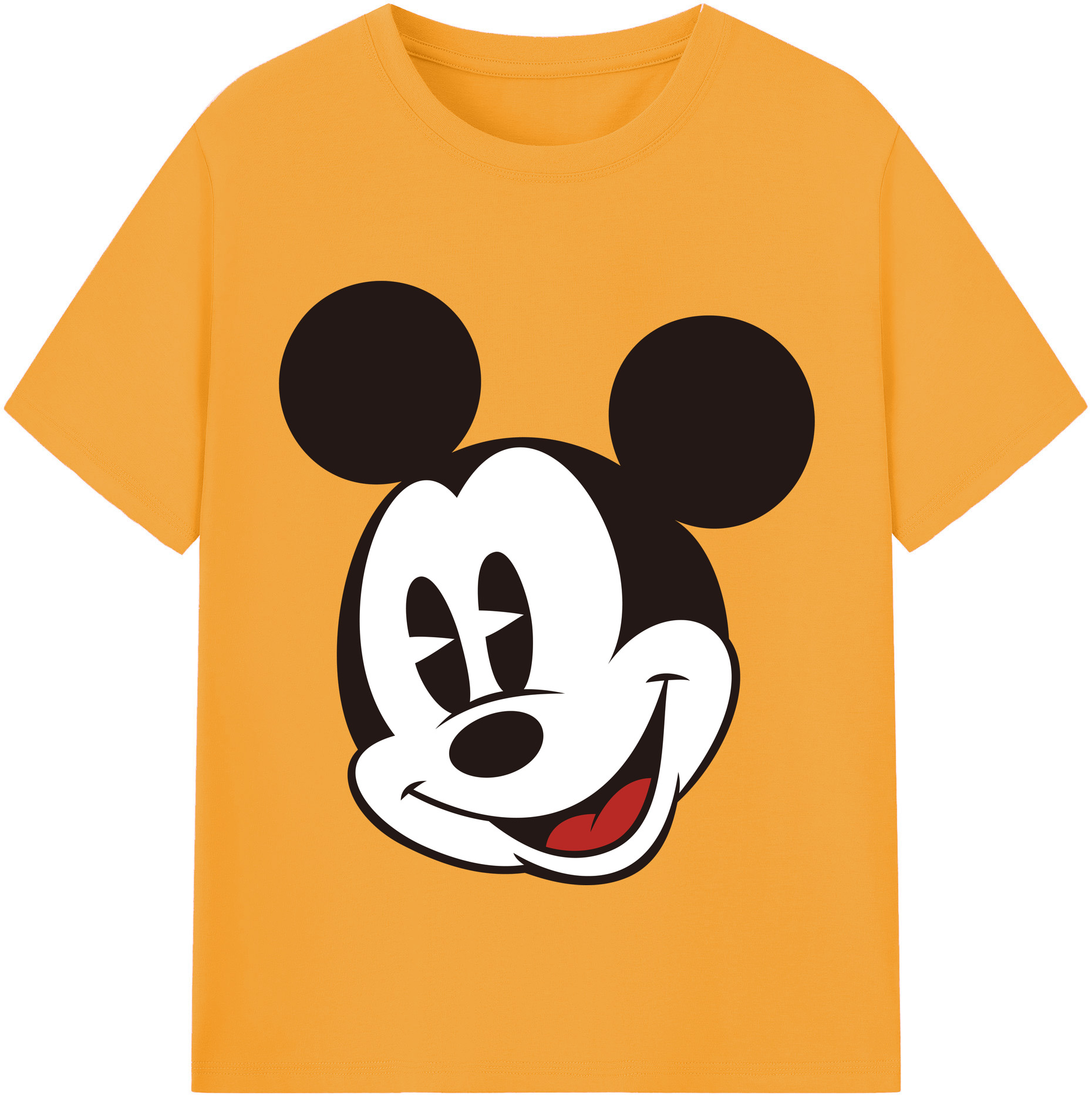（画像用） ミッキーマウス Mickey Mouse 綿100％半袖Tシャツ（フロントプリント）