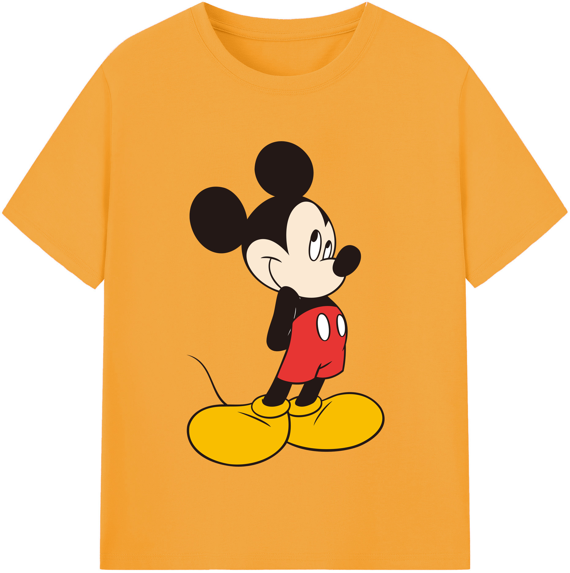 （画像用） ミッキーマウス Mickey Mouse 綿100％半袖Tシャツ（フロントプリント）