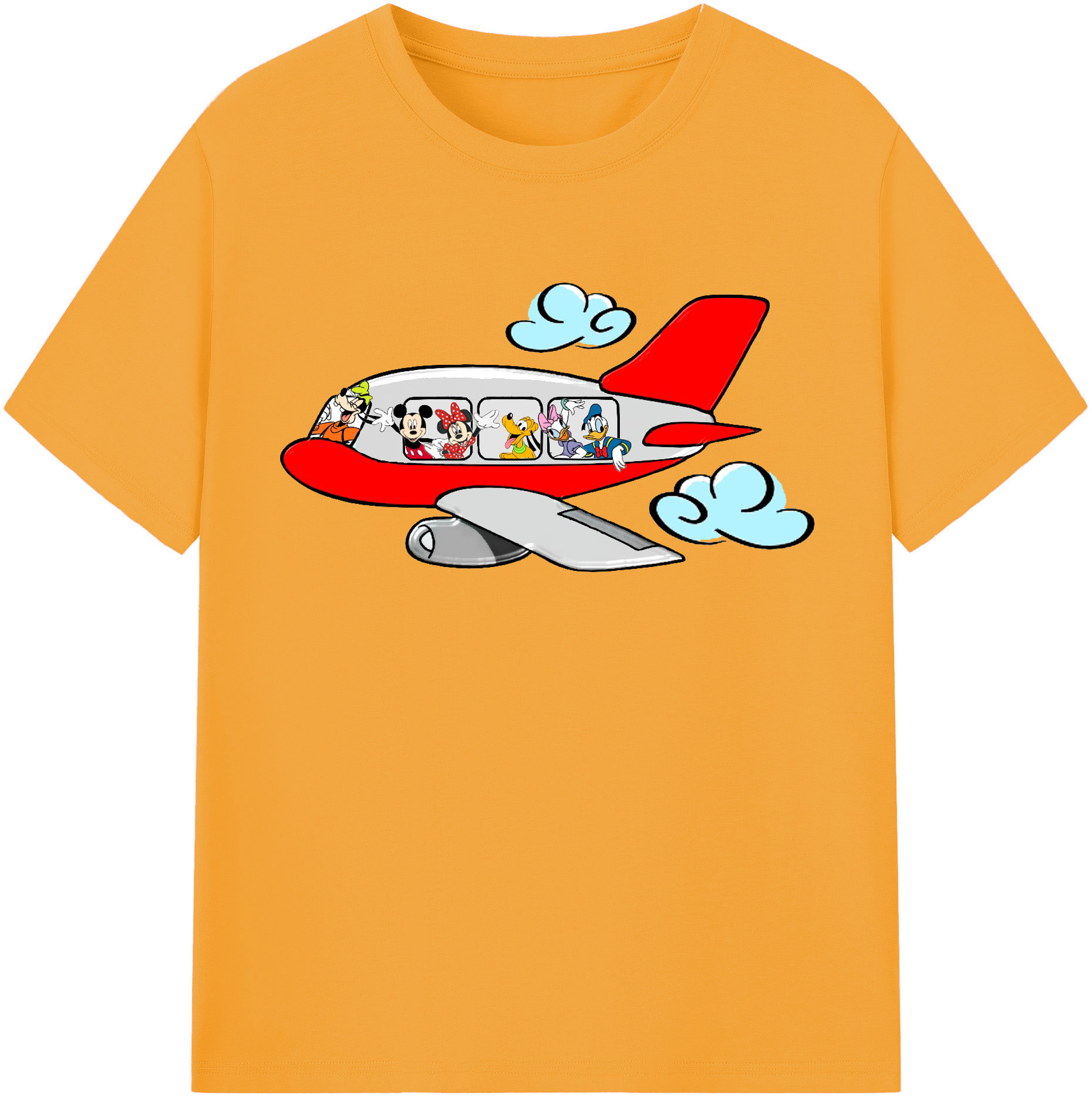 （画像用） ミッキーマウス Mickey Mouse 綿100％半袖Tシャツ（フロントプリント）