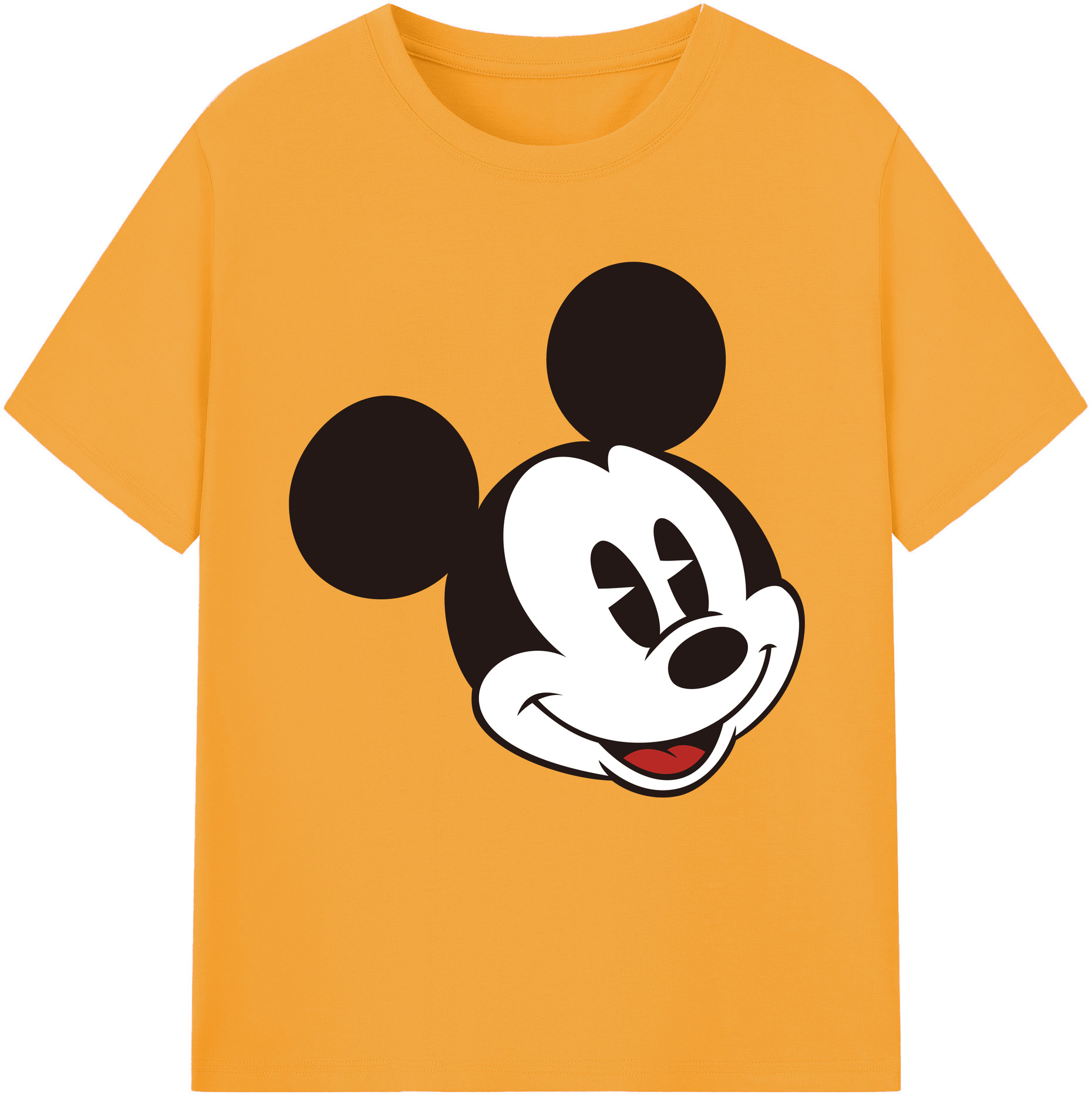 （画像用） ミッキーマウス Mickey Mouse 綿100％半袖Tシャツ（フロントプリント）