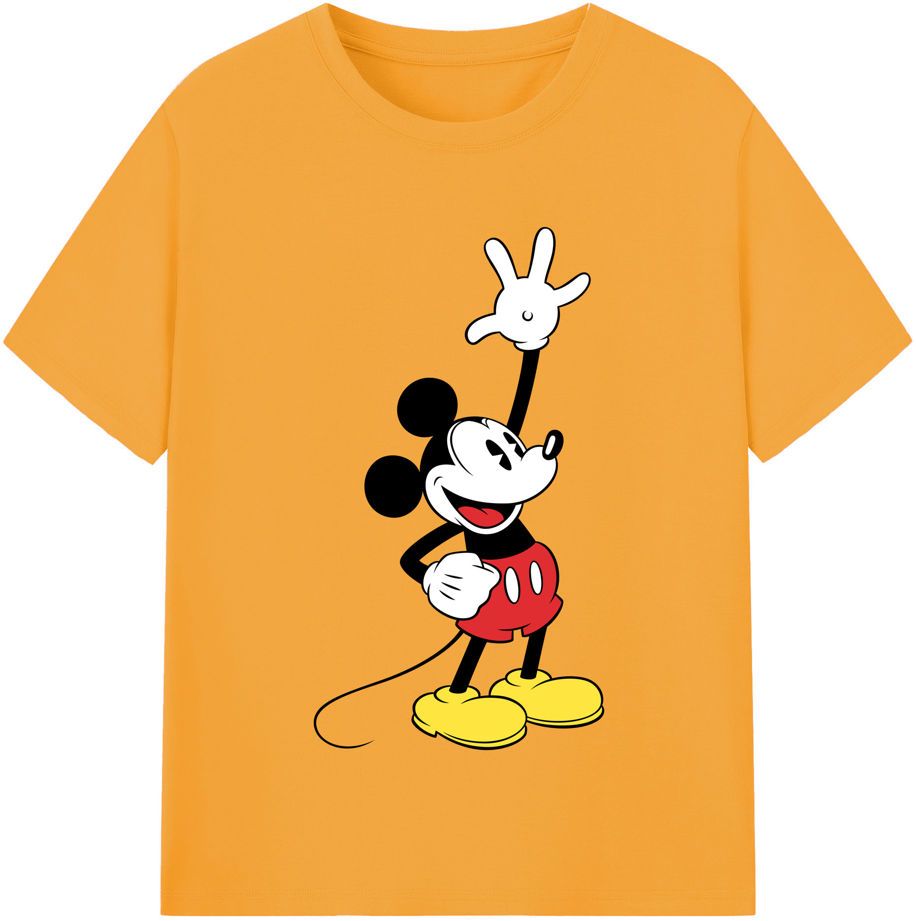 （画像用） ミッキーマウス Mickey Mouse 綿100％半袖Tシャツ（フロントプリント）