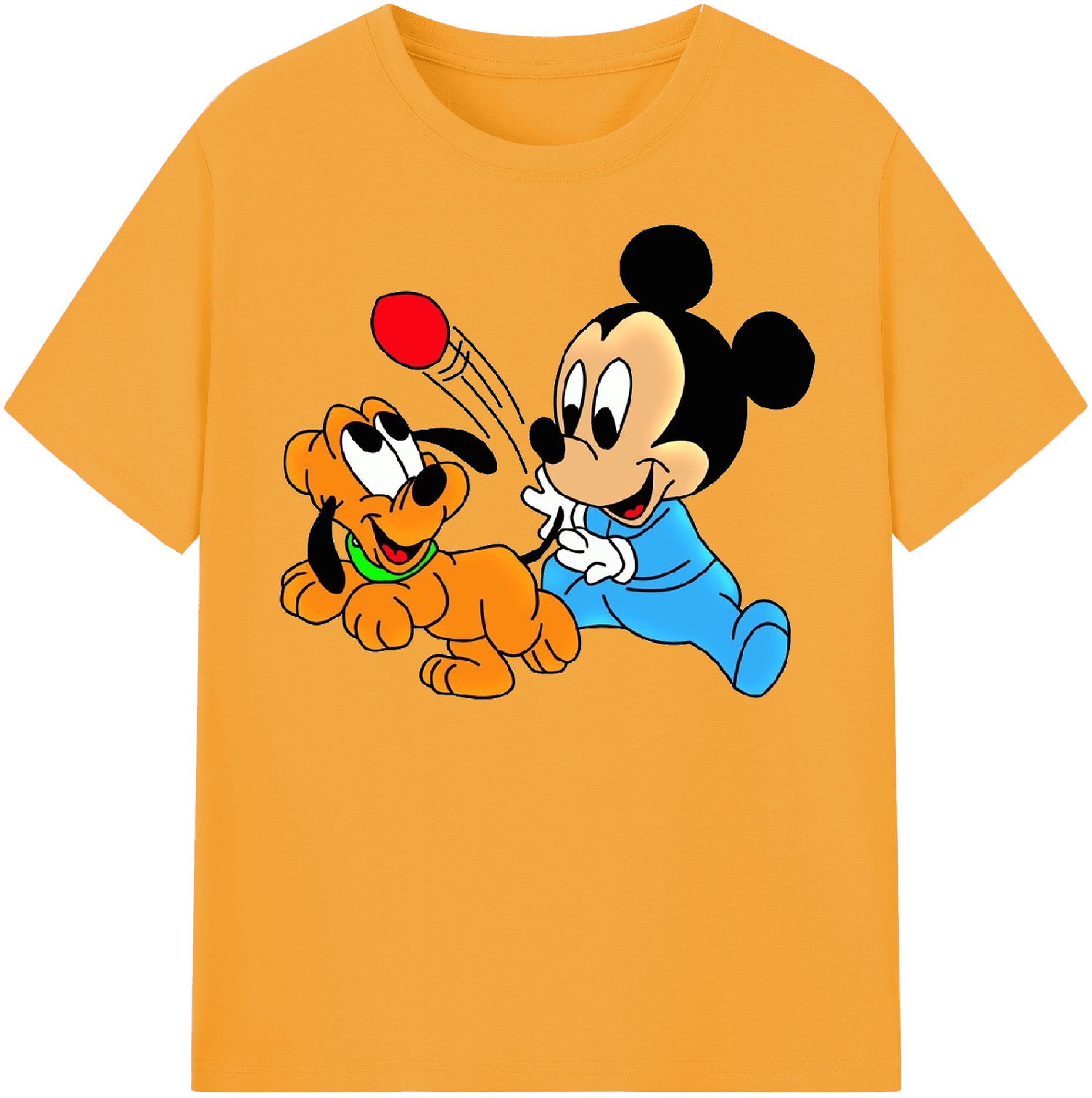 （画像用） ミッキーマウス Mickey Mouse 綿100％半袖Tシャツ（フロントプリント）