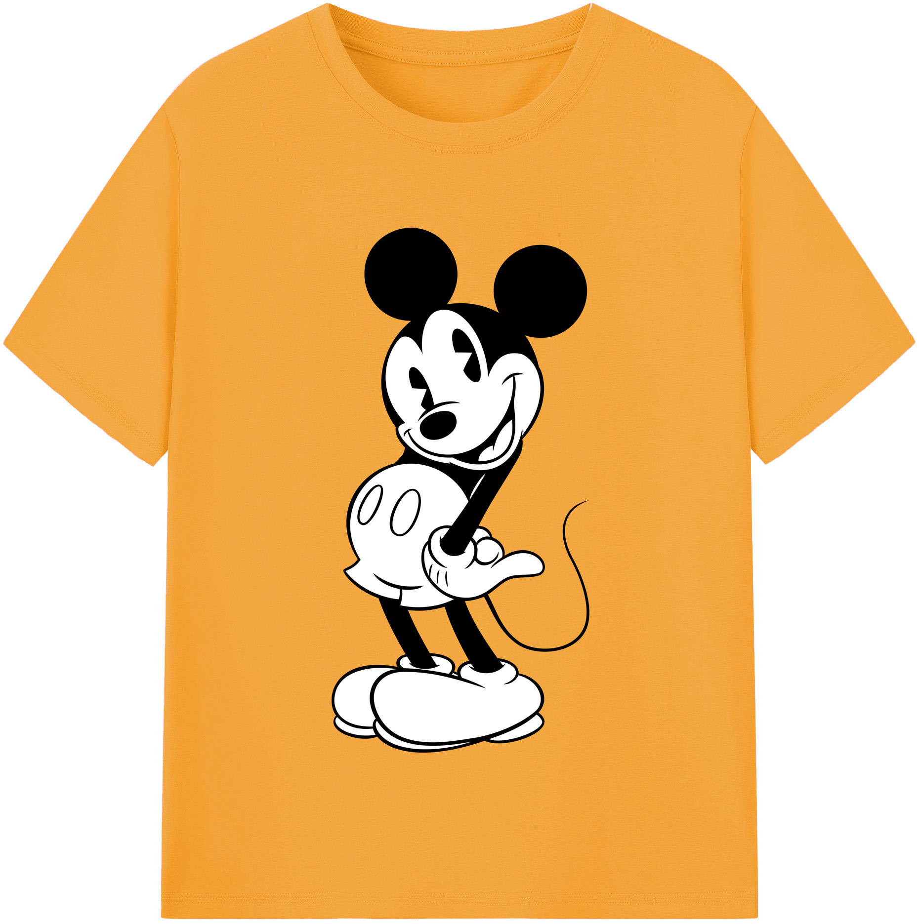 （画像用） ミッキーマウス Mickey Mouse 綿100％半袖Tシャツ（フロントプリント）