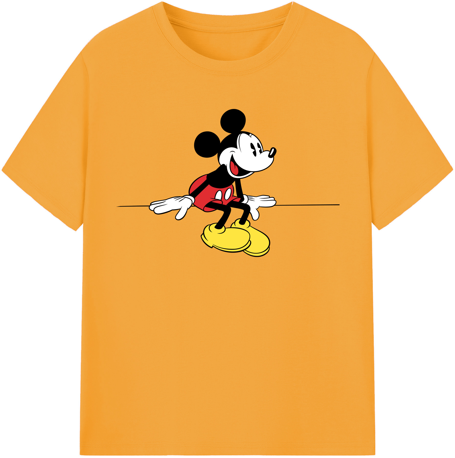 （画像用） ミッキーマウス Mickey Mouse 綿100％半袖Tシャツ（フロントプリント）