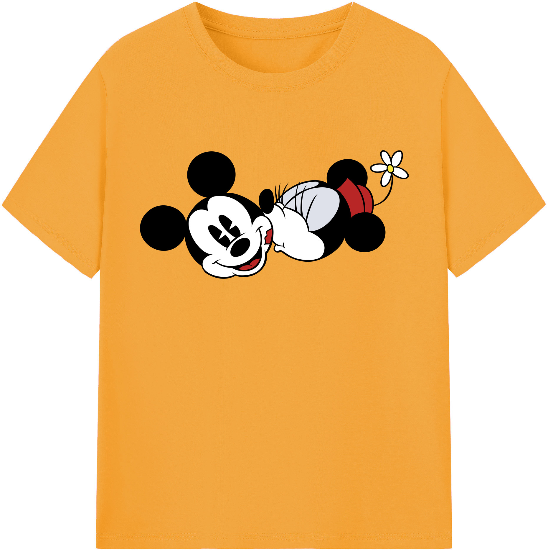（画像用） ミッキーマウス Mickey Mouse 綿100％半袖Tシャツ（フロントプリント）