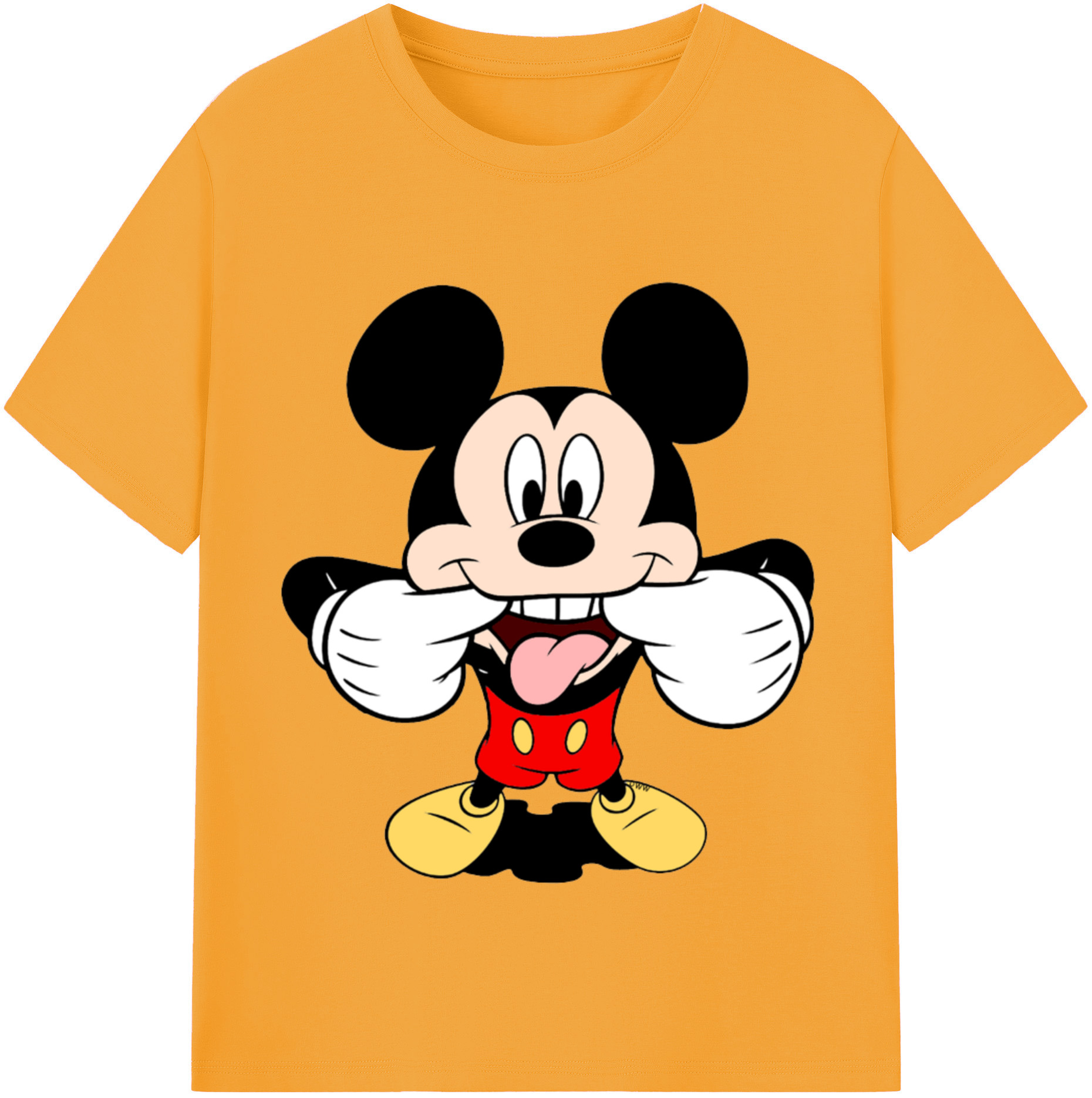 （画像用） ミッキーマウス Mickey Mouse 綿100％半袖Tシャツ（フロントプリント）