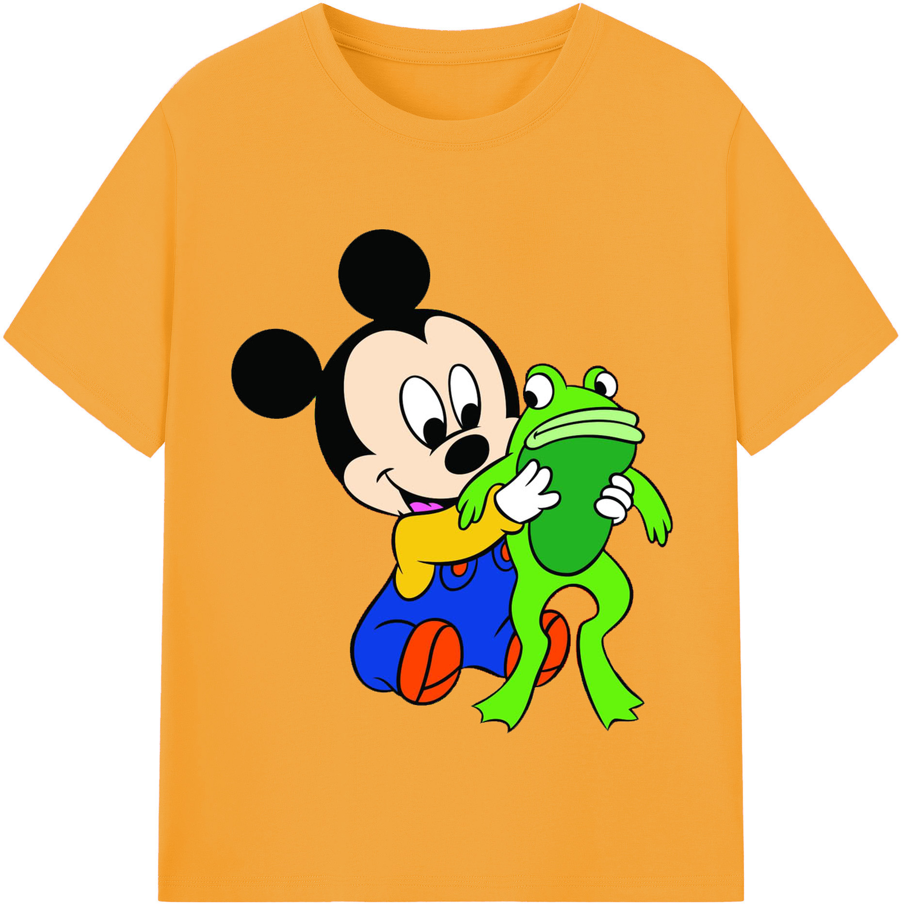 （画像用） ミッキーマウス Mickey Mouse 綿100％半袖Tシャツ（フロントプリント）