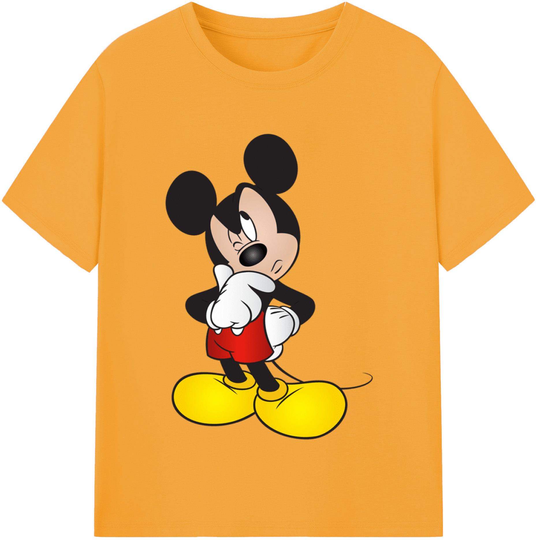 （画像用） ミッキーマウス Mickey Mouse 綿100％半袖Tシャツ（フロントプリント）