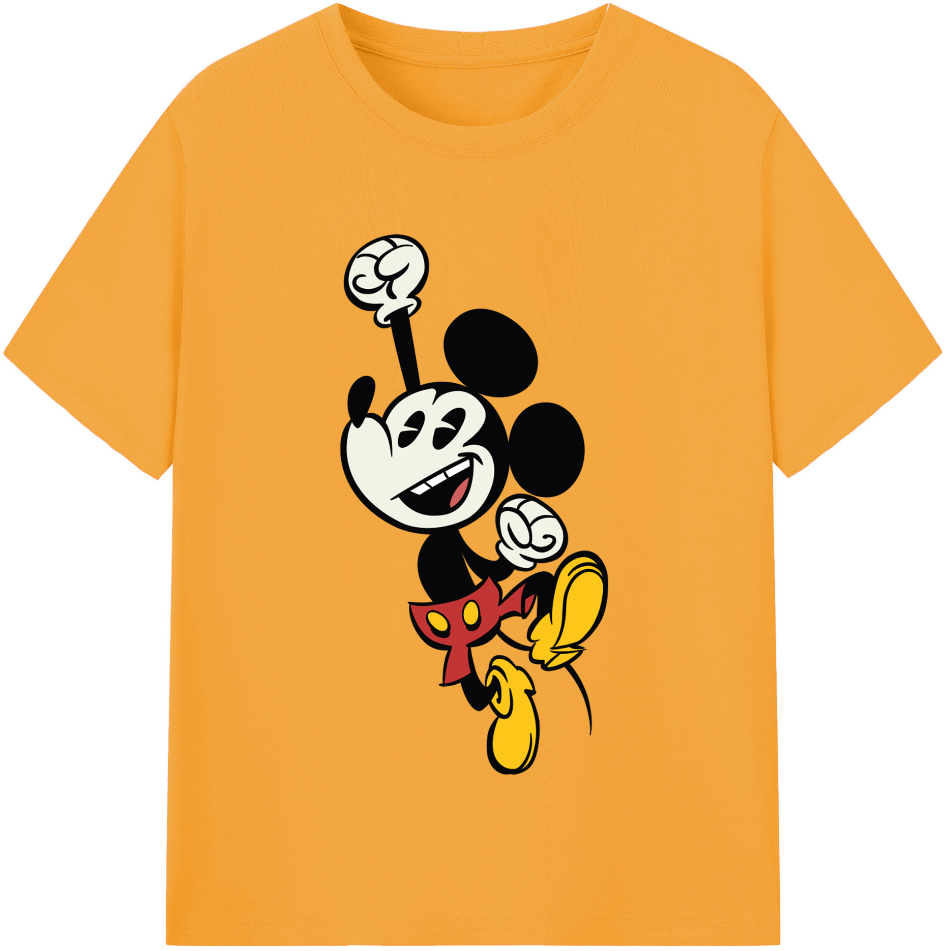 （画像用） ミッキーマウス Mickey Mouse 綿100％半袖Tシャツ（フロントプリント）