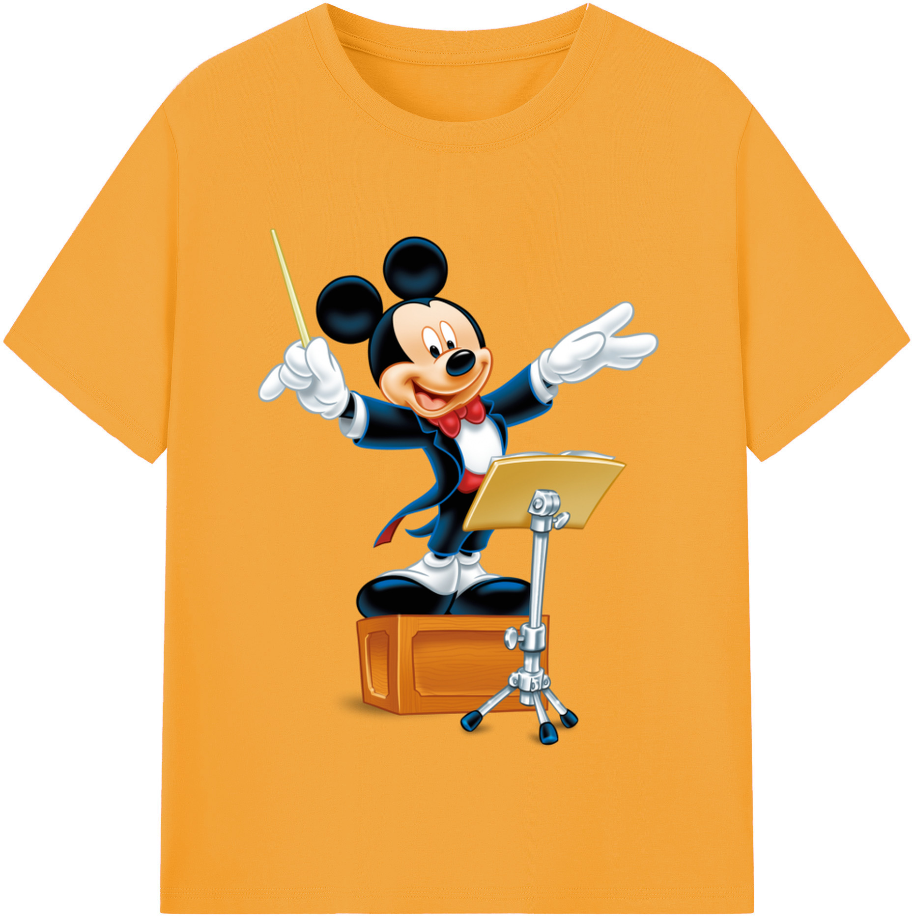 （画像用） ミッキーマウス Mickey Mouse 綿100％半袖Tシャツ（フロントプリント）