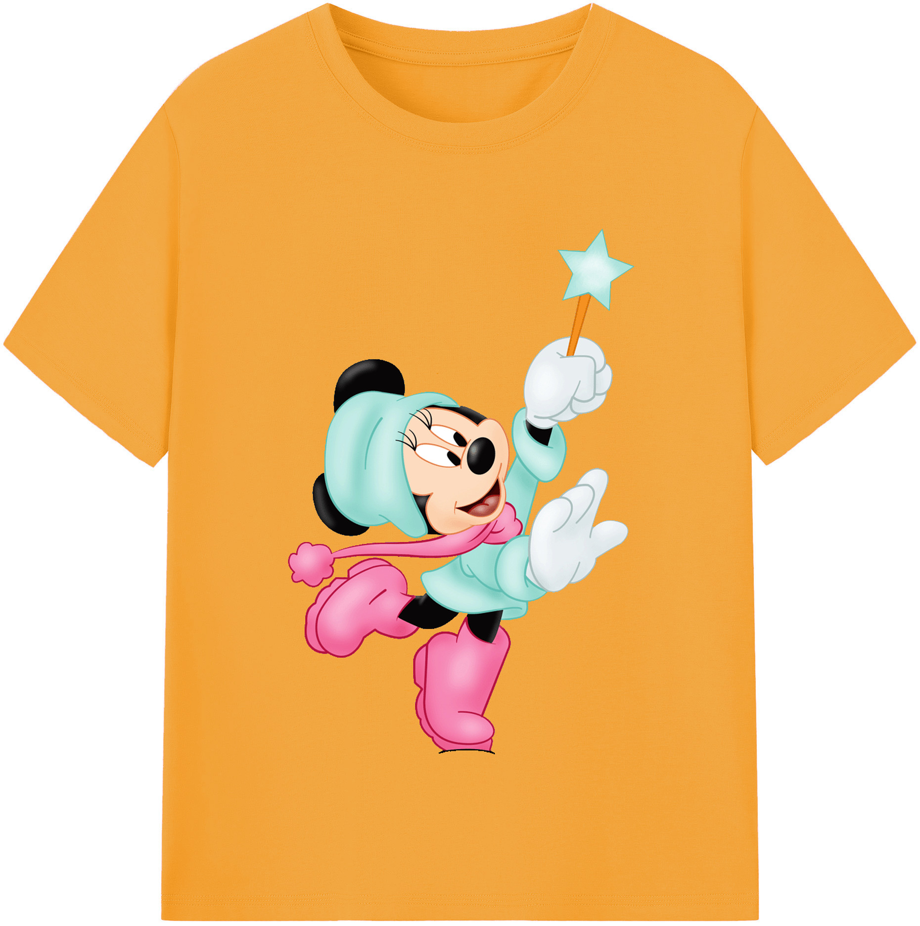 （画像用） ミッキーマウス Mickey Mouse 綿100％半袖Tシャツ（フロントプリント）