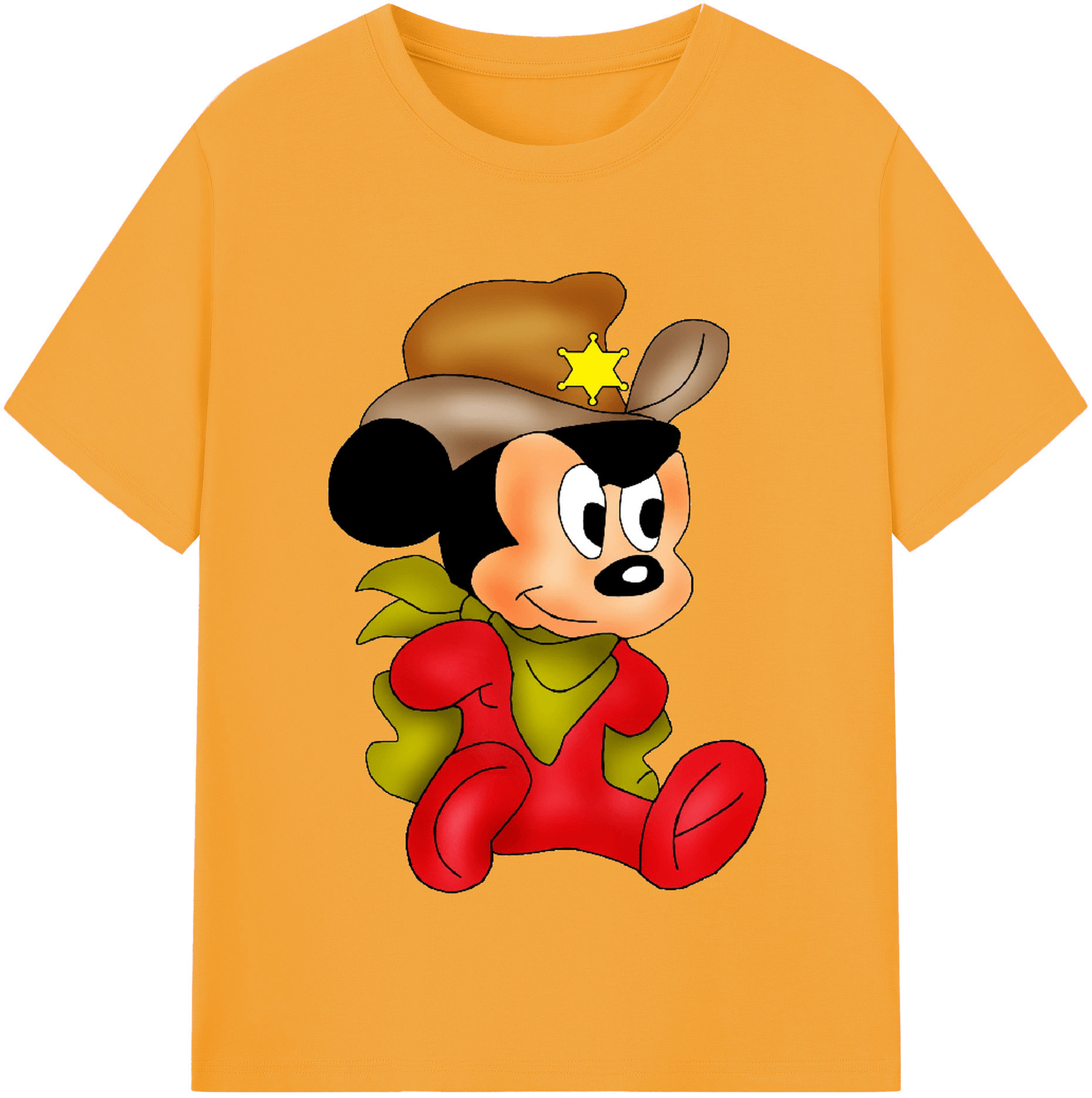 （画像用） ミッキーマウス Mickey Mouse 綿100％半袖Tシャツ（フロントプリント）
