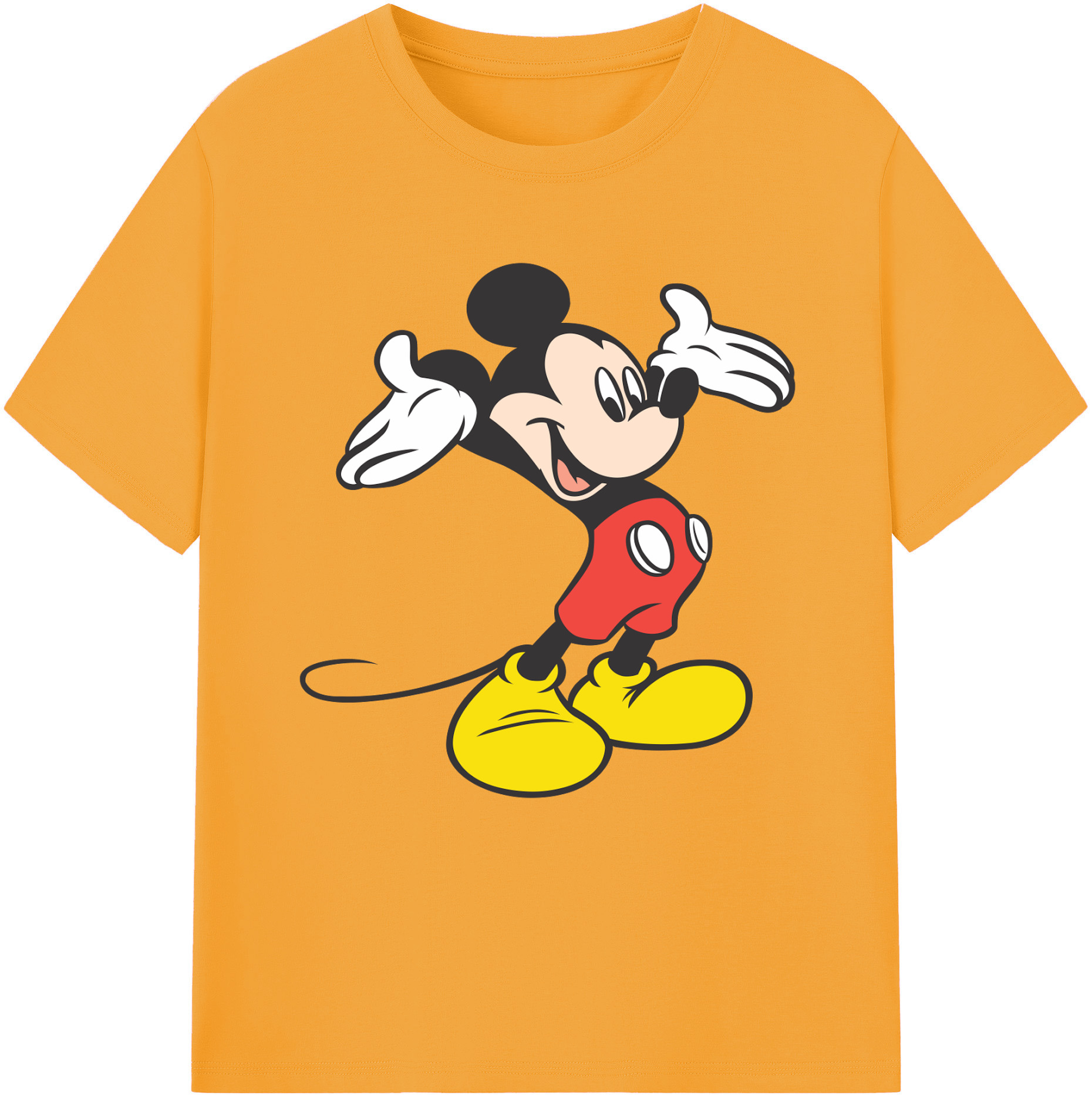 （画像用） ミッキーマウス Mickey Mouse 綿100％半袖Tシャツ（フロントプリント）