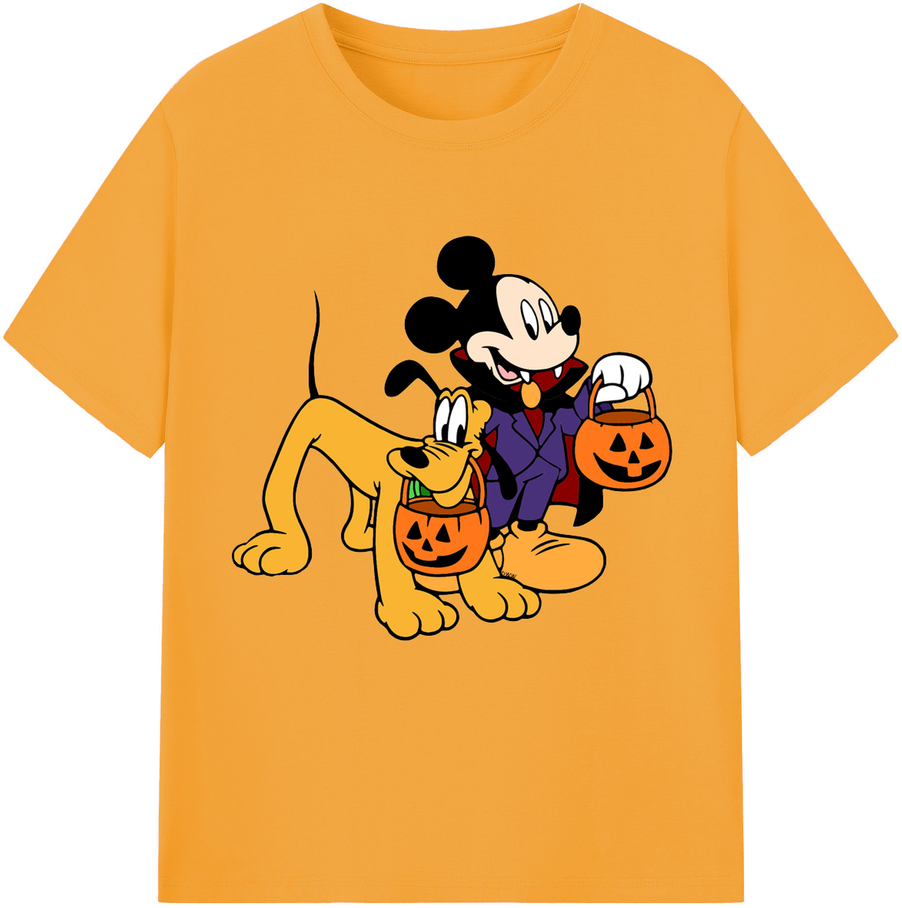 （画像用） ミッキーマウス Mickey Mouse 綿100％半袖Tシャツ（フロントプリント）