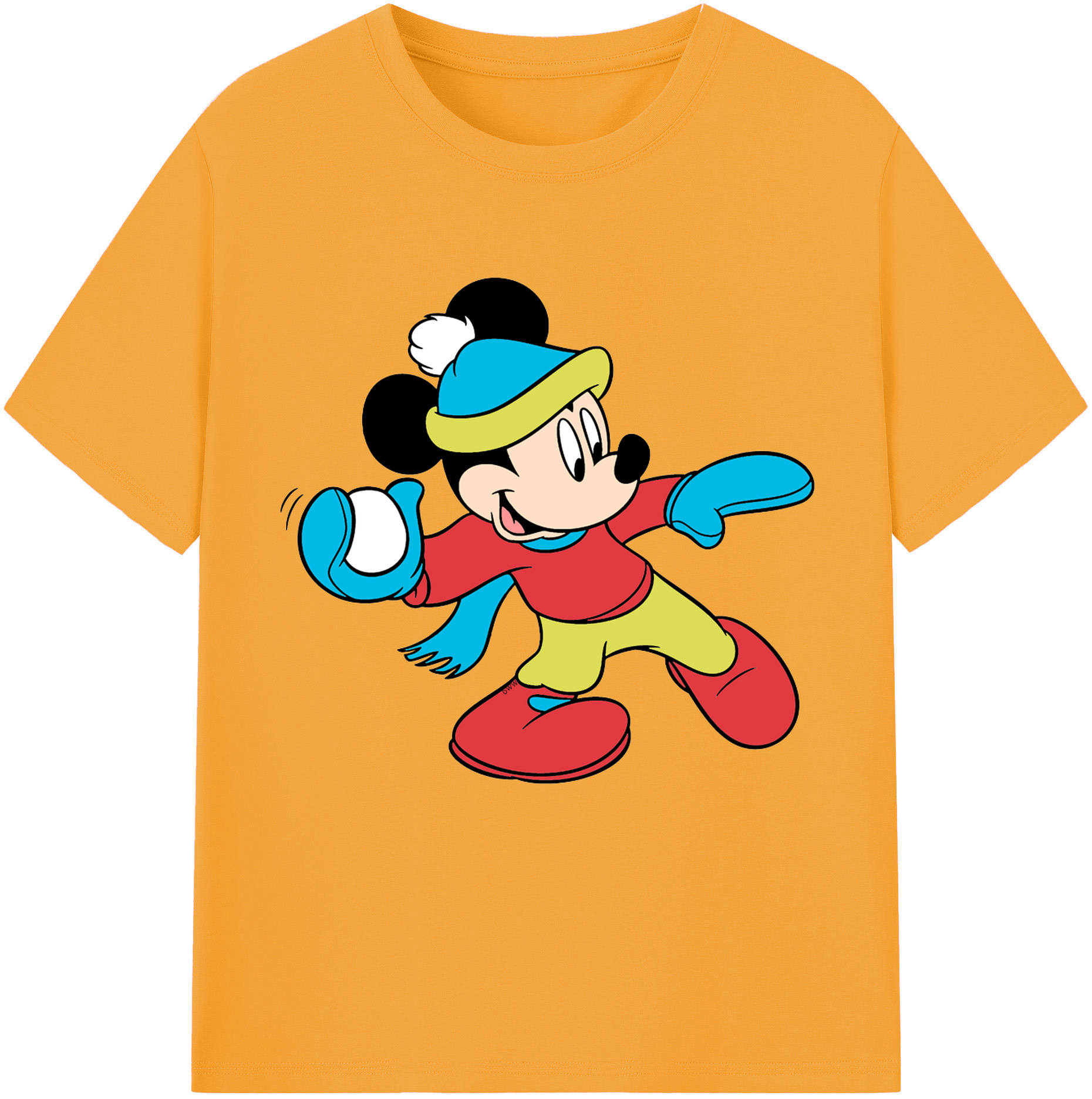 （画像用） ミッキーマウス Mickey Mouse 綿100％半袖Tシャツ（フロントプリント）