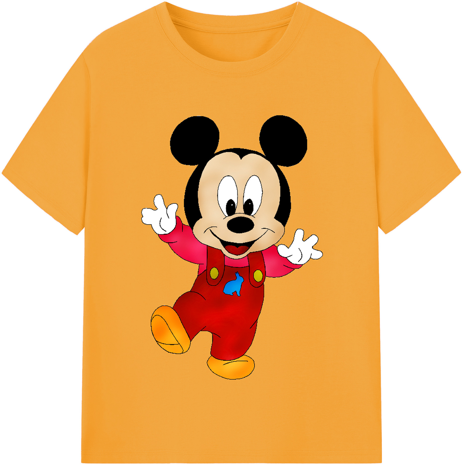 （画像用） ミッキーマウス Mickey Mouse 綿100％半袖Tシャツ（フロントプリント）