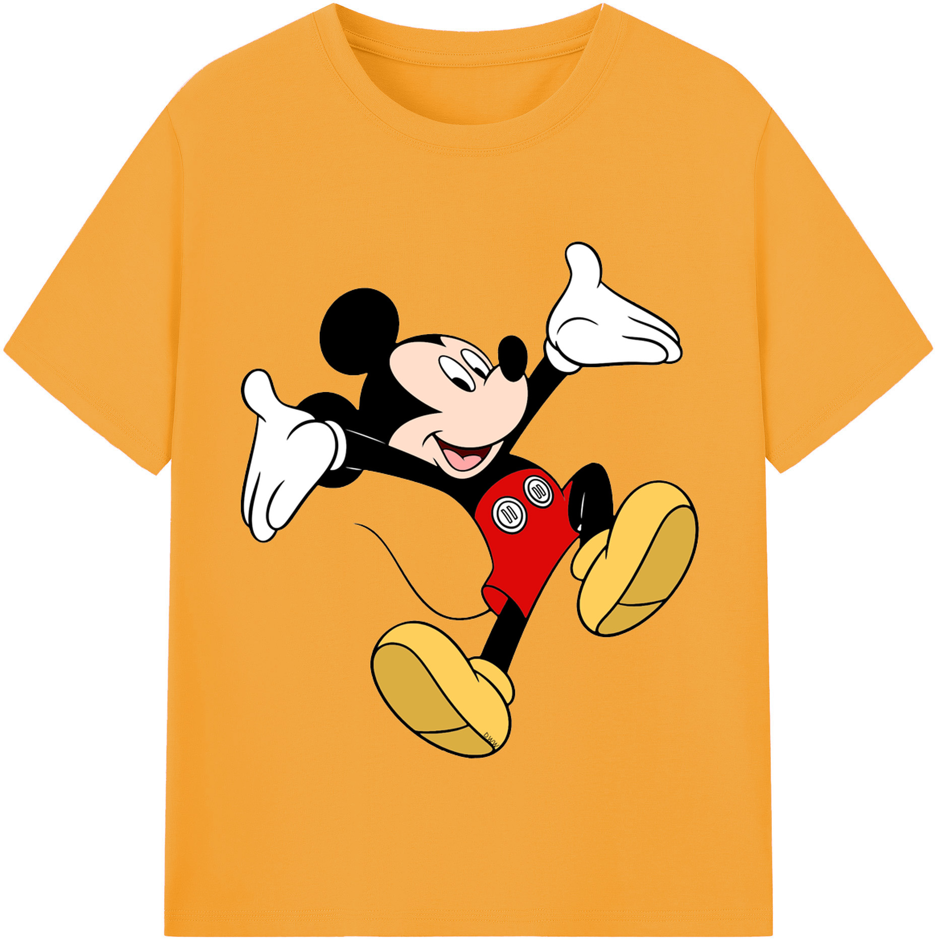 （画像用） ミッキーマウス Mickey Mouse 綿100％半袖Tシャツ（フロントプリント）