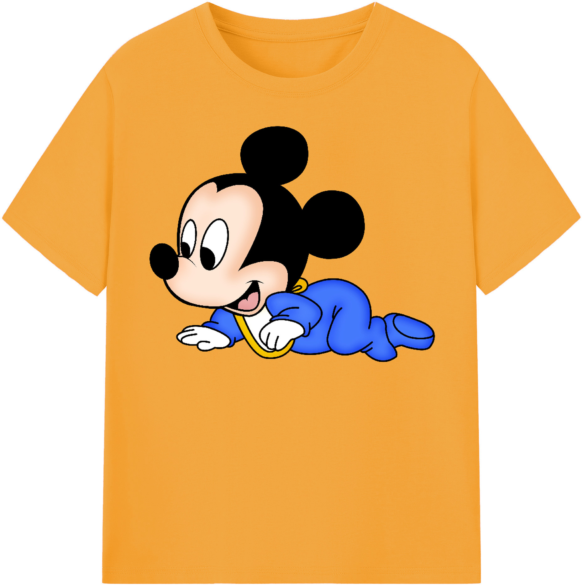 （画像用） ミッキーマウス Mickey Mouse 綿100％半袖Tシャツ（フロントプリント）