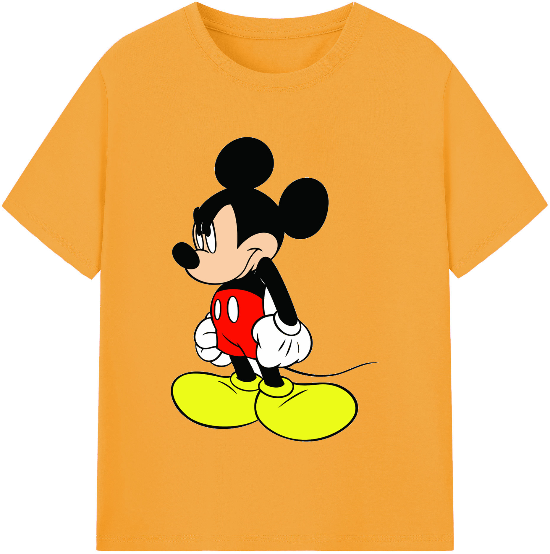 （画像用） ミッキーマウス Mickey Mouse 綿100％半袖Tシャツ（フロントプリント）