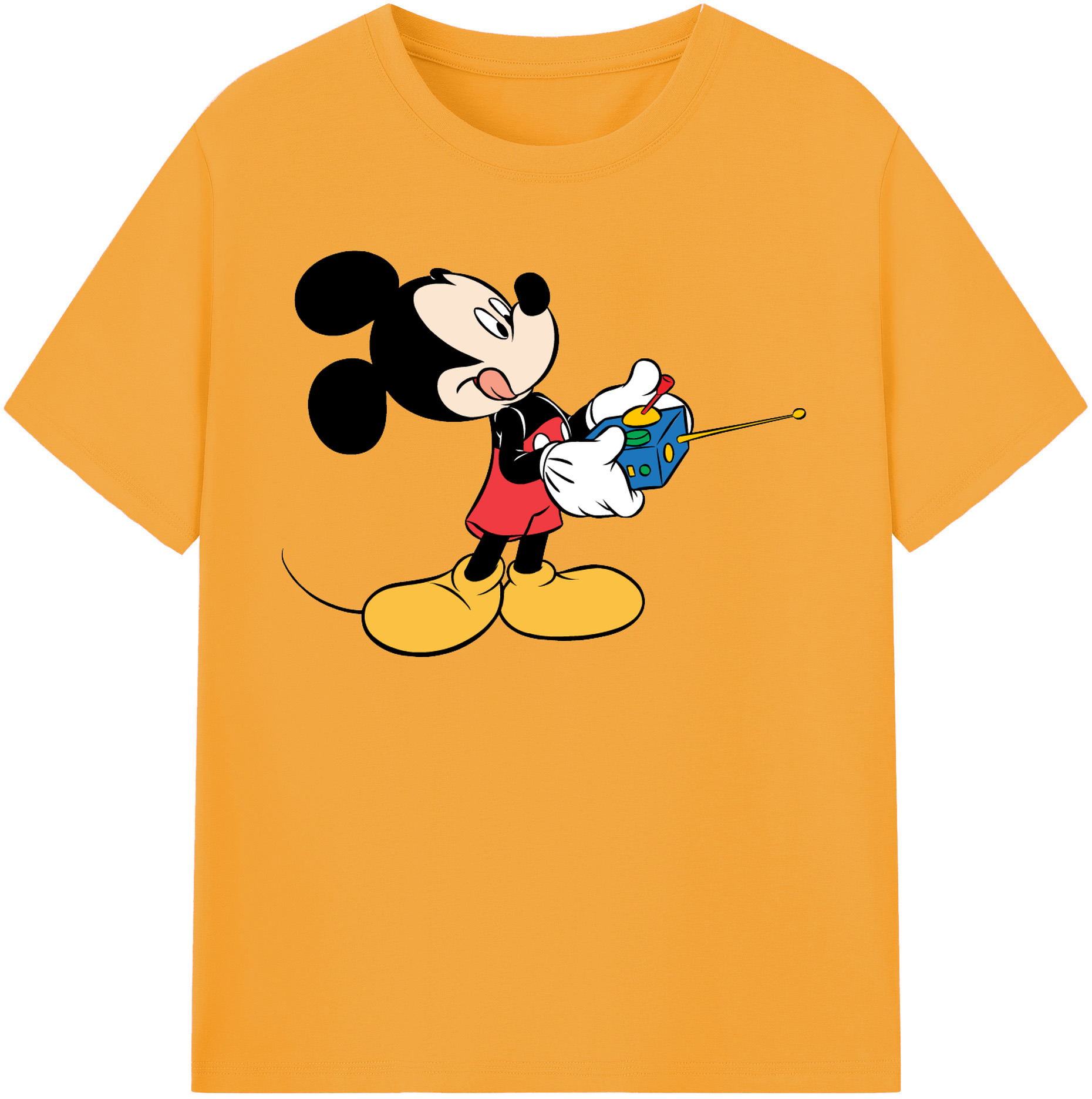 （画像用） ミッキーマウス Mickey Mouse 綿100％半袖Tシャツ（フロントプリント）