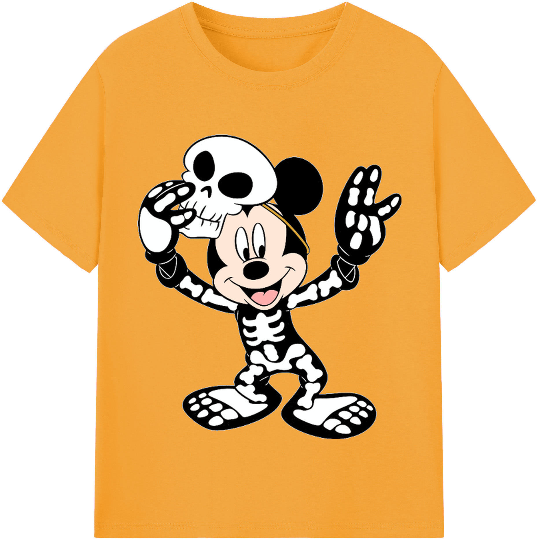 （画像用） ミッキーマウス Mickey Mouse 綿100％半袖Tシャツ（フロントプリント）