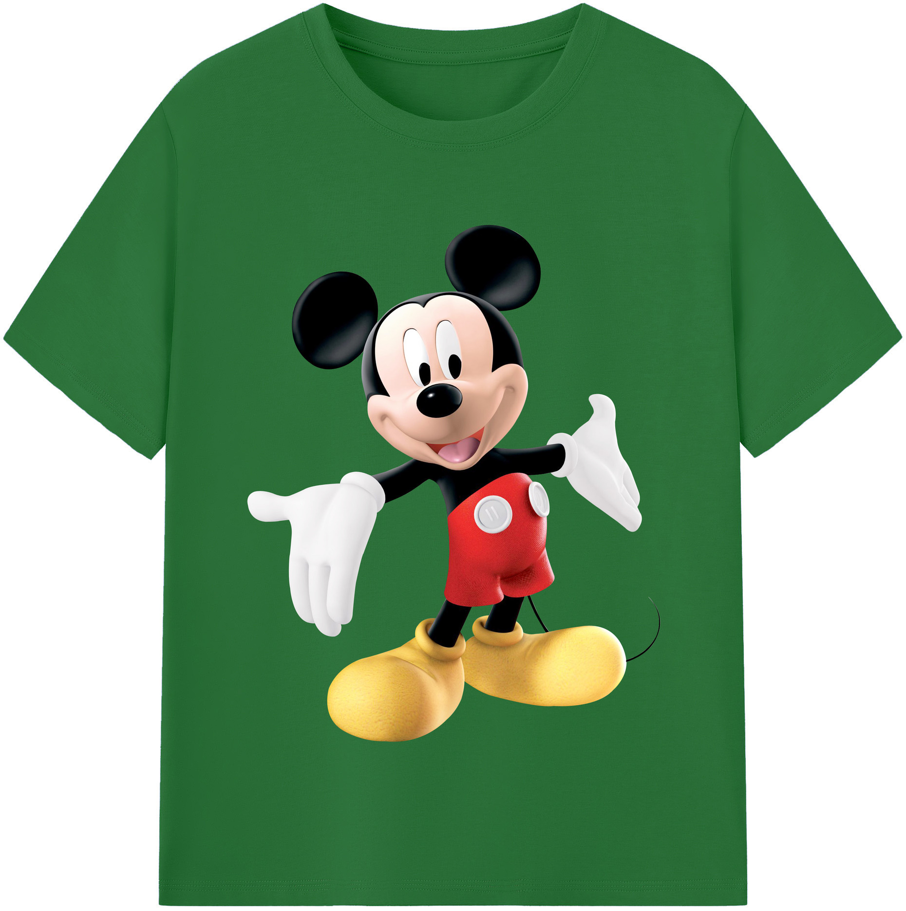 （画像用） ミッキーマウス Mickey Mouse 綿100％半袖Tシャツ（フロントプリント）