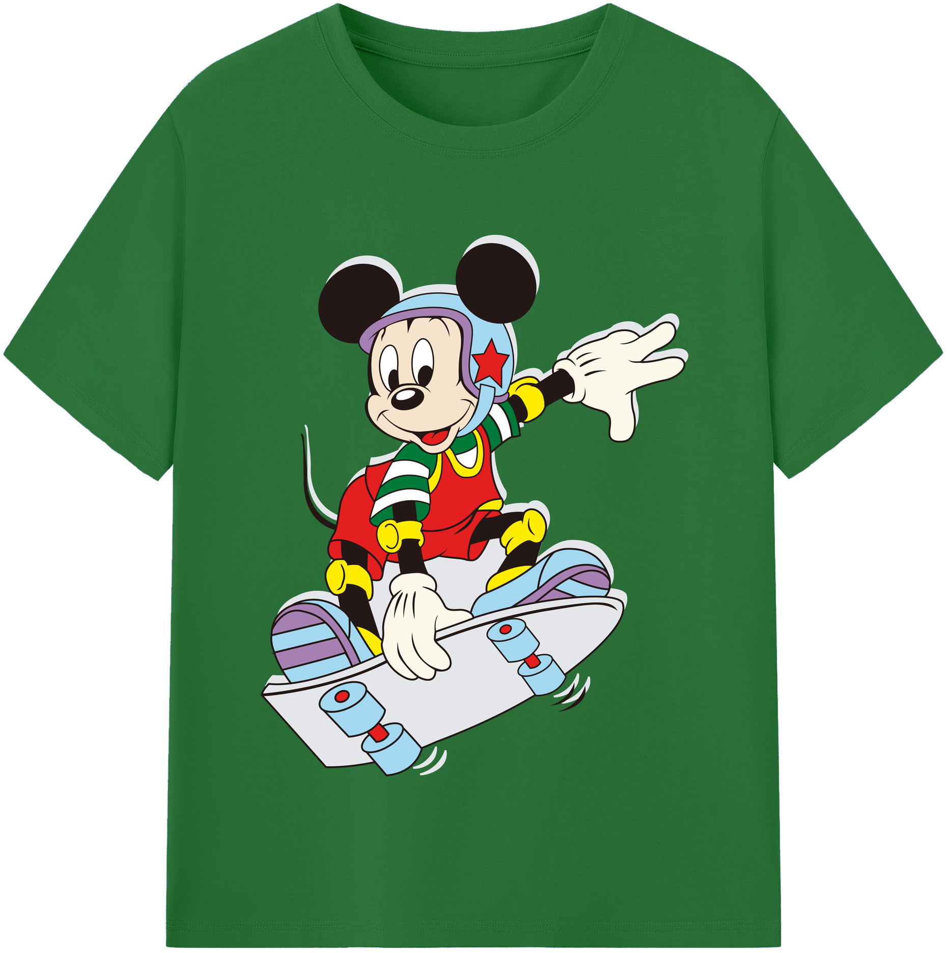 （画像用） ミッキーマウス Mickey Mouse 綿100％半袖Tシャツ（フロントプリント）