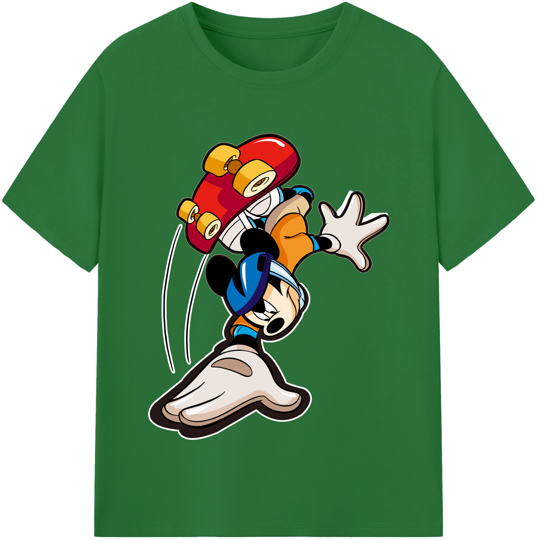 （画像用） ミッキーマウス Mickey Mouse 綿100％半袖Tシャツ（フロントプリント）