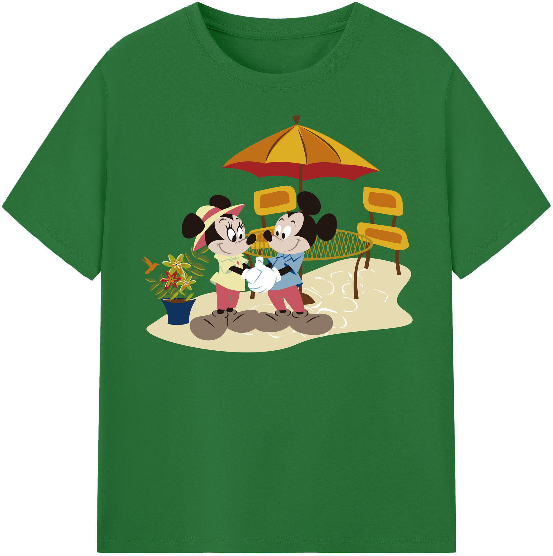 （画像用） ミッキーマウス Mickey Mouse 綿100％半袖Tシャツ（フロントプリント）