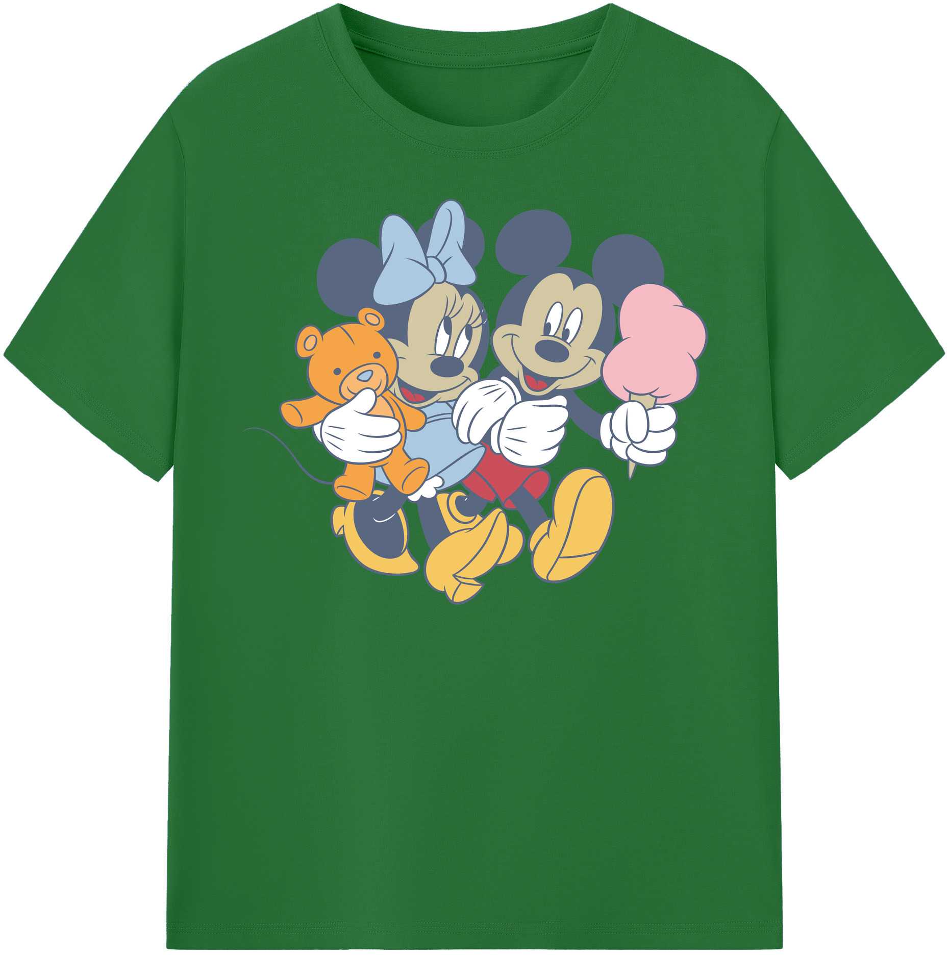 （画像用） ミッキーマウス Mickey Mouse 綿100％半袖Tシャツ（フロントプリント）