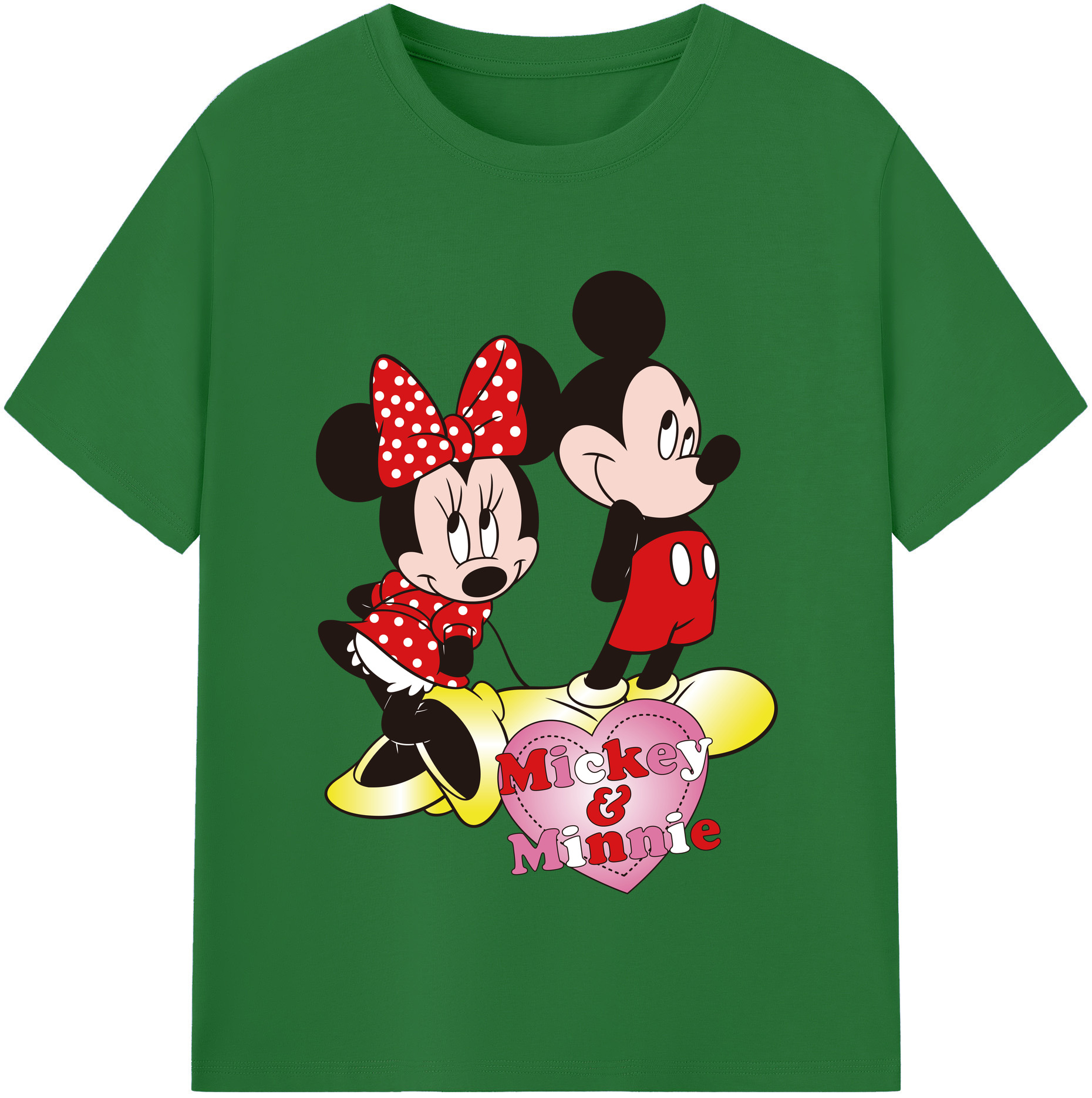 （画像用） ミッキーマウス Mickey Mouse 綿100％半袖Tシャツ（フロントプリント）