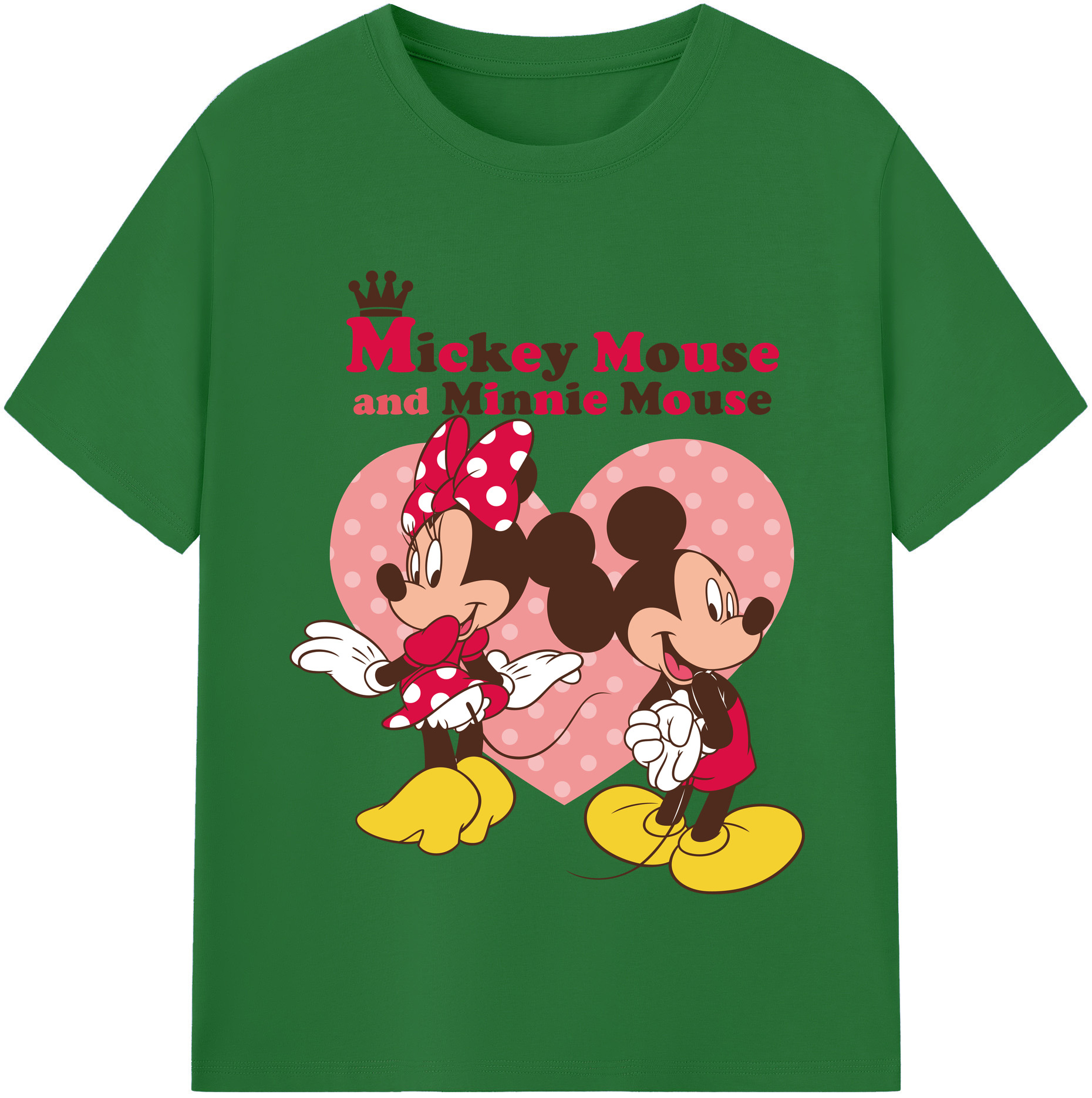 （画像用） ミッキーマウス Mickey Mouse 綿100％半袖Tシャツ（フロントプリント）