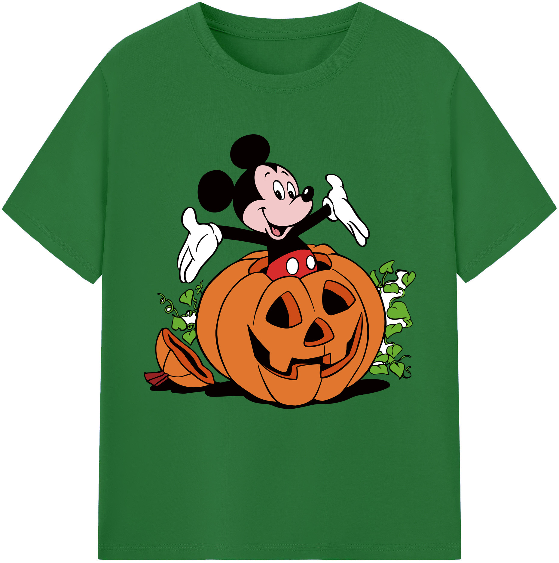 （画像用） ミッキーマウス Mickey Mouse 綿100％半袖Tシャツ（フロントプリント）
