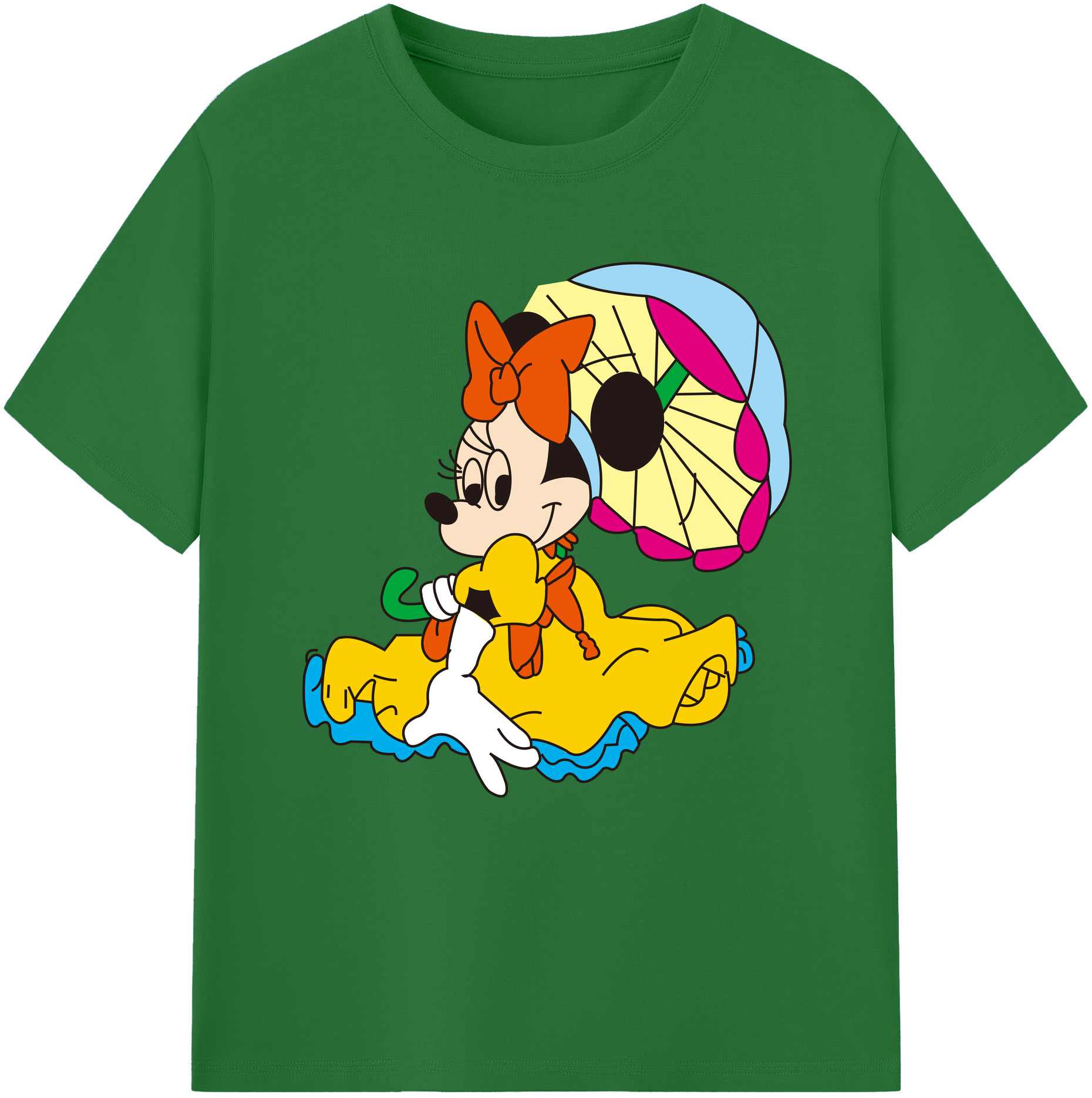 （画像用） ミッキーマウス Mickey Mouse 綿100％半袖Tシャツ（フロントプリント）