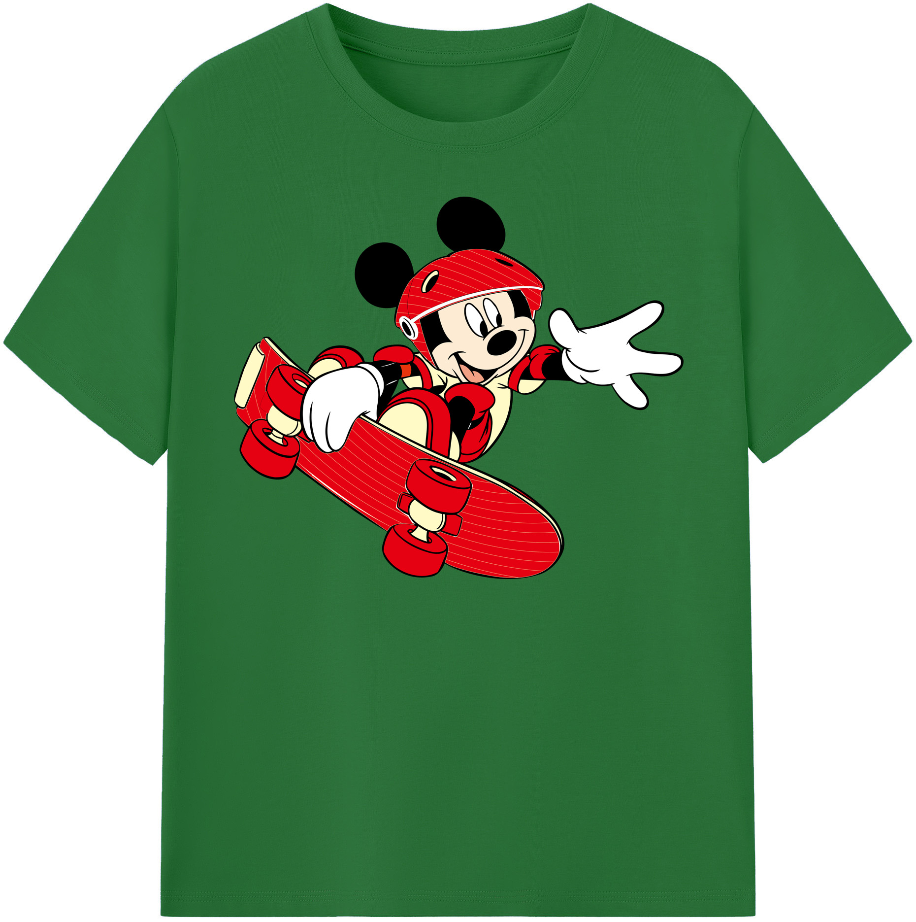 （画像用） ミッキーマウス Mickey Mouse 綿100％半袖Tシャツ（フロントプリント）