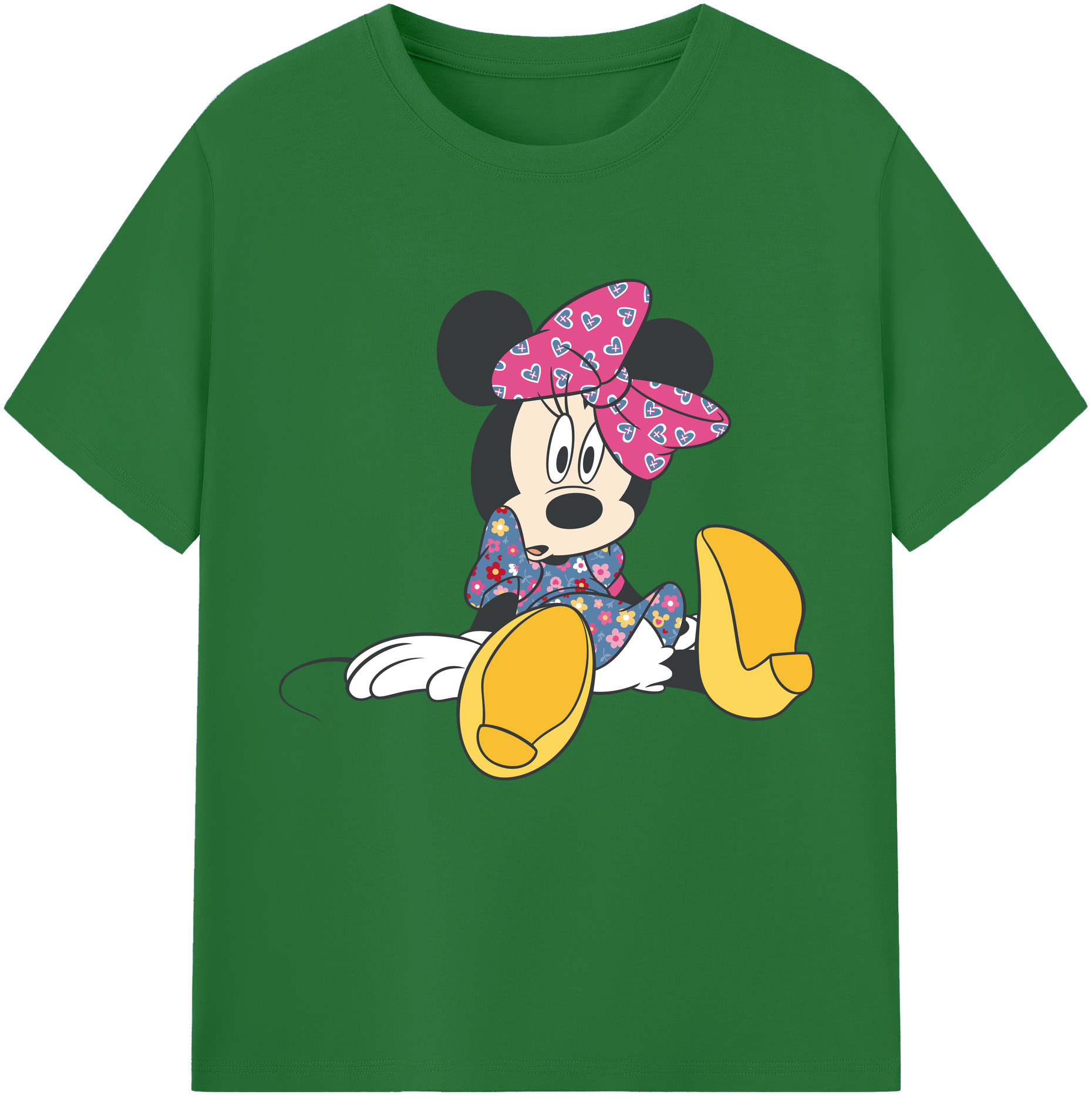 （画像用） ミッキーマウス Mickey Mouse 綿100％半袖Tシャツ（フロントプリント）