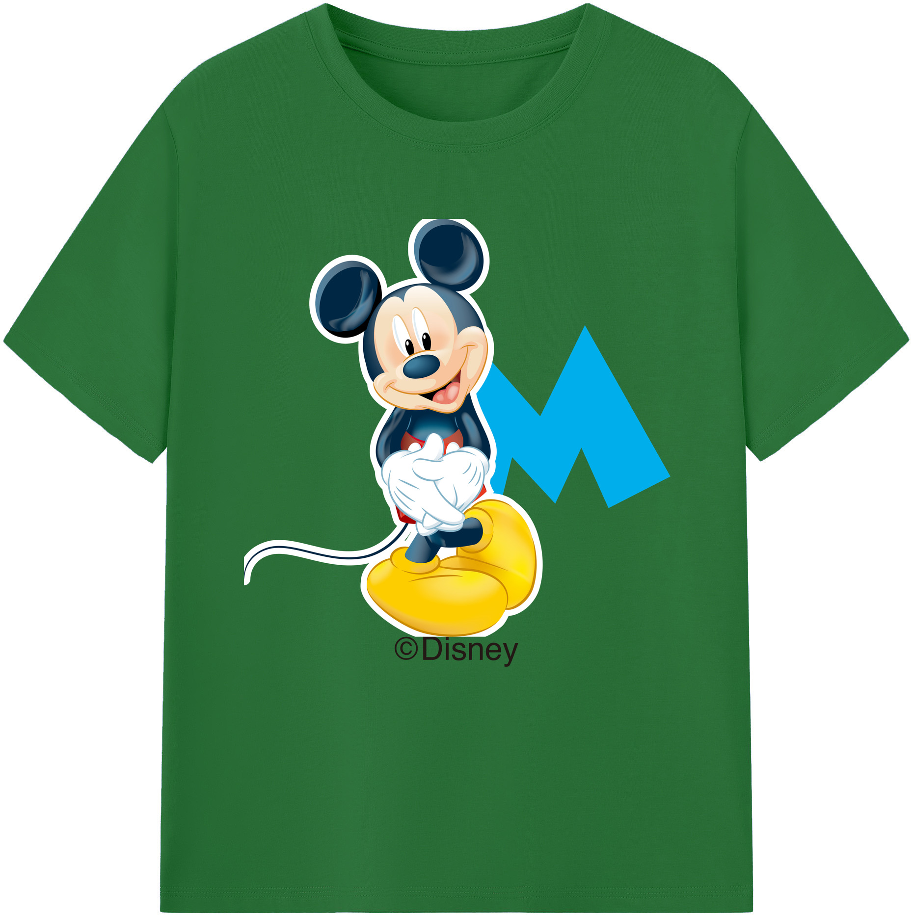 （画像用） ミッキーマウス Mickey Mouse 綿100％半袖Tシャツ（フロントプリント）