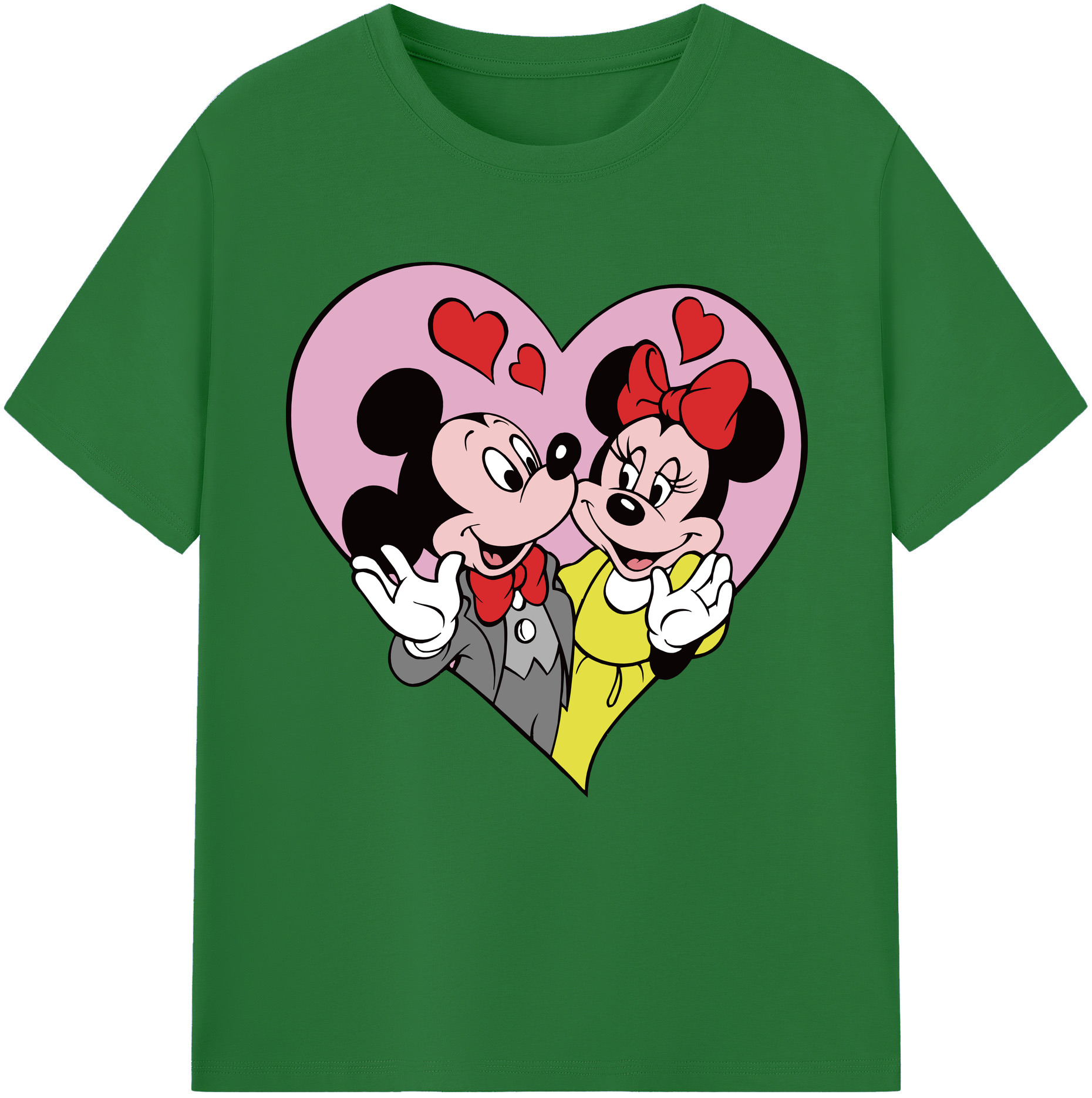 （画像用） ミッキーマウス Mickey Mouse 綿100％半袖Tシャツ（フロントプリント）