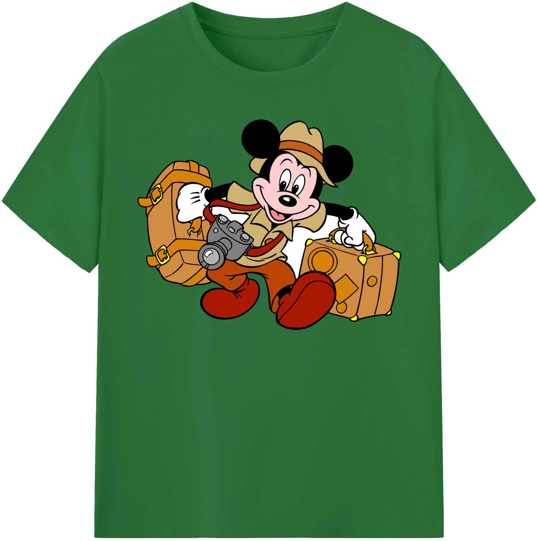 （画像用） ミッキーマウス Mickey Mouse 綿100％半袖Tシャツ（フロントプリント）