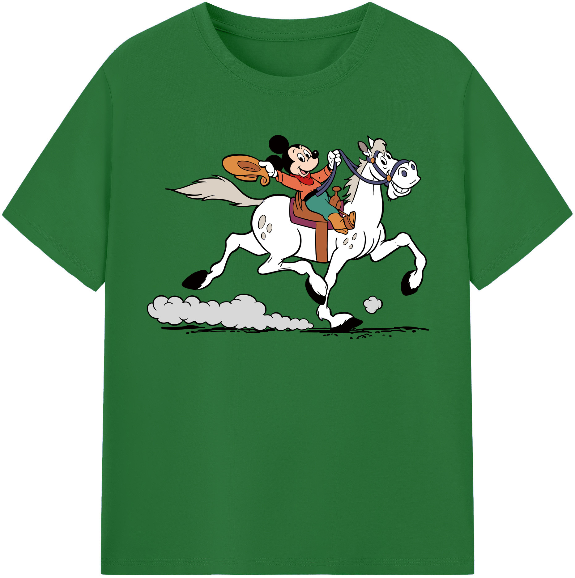 （画像用） ミッキーマウス Mickey Mouse 綿100％半袖Tシャツ（フロントプリント）