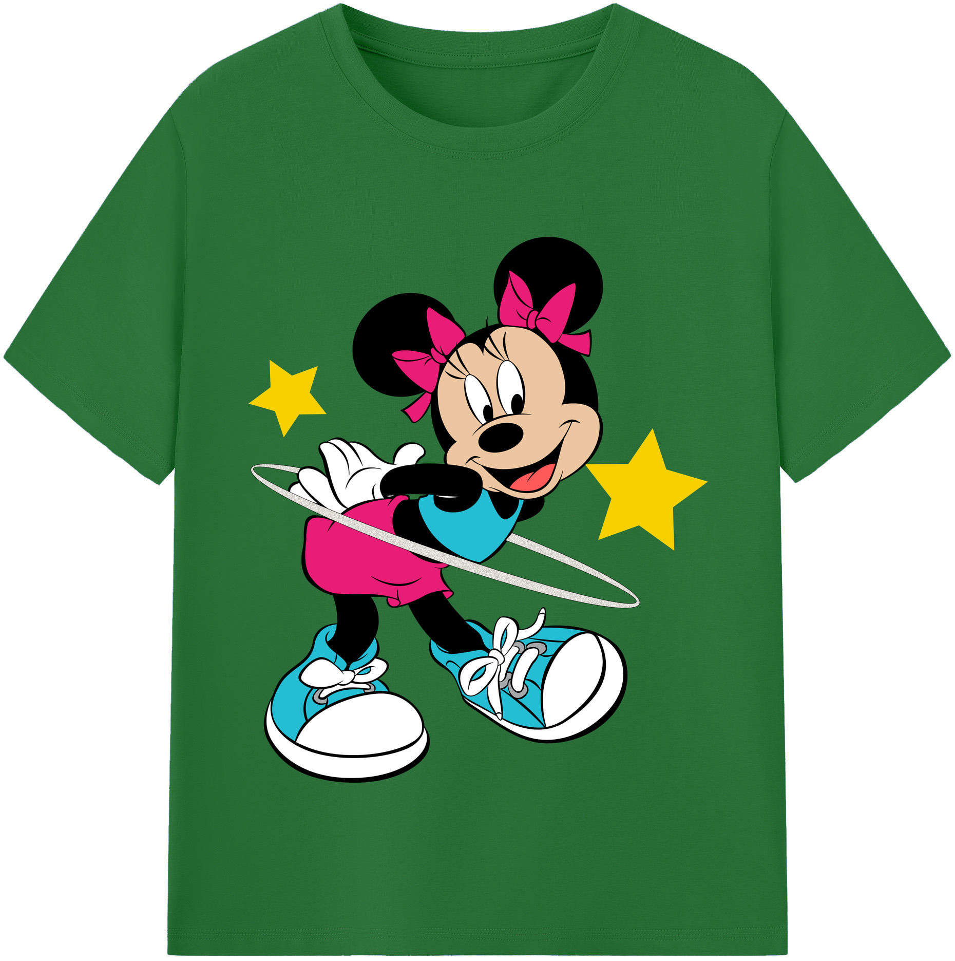 （画像用） ミッキーマウス Mickey Mouse 綿100％半袖Tシャツ（フロントプリント）