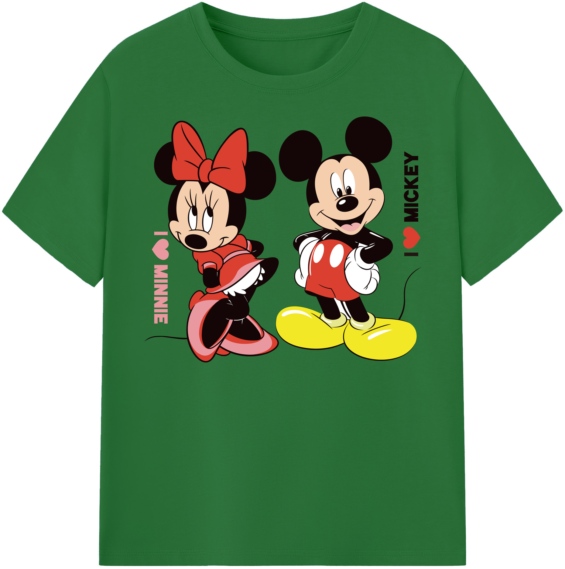 （画像用） ミッキーマウス Mickey Mouse 綿100％半袖Tシャツ（フロントプリント）