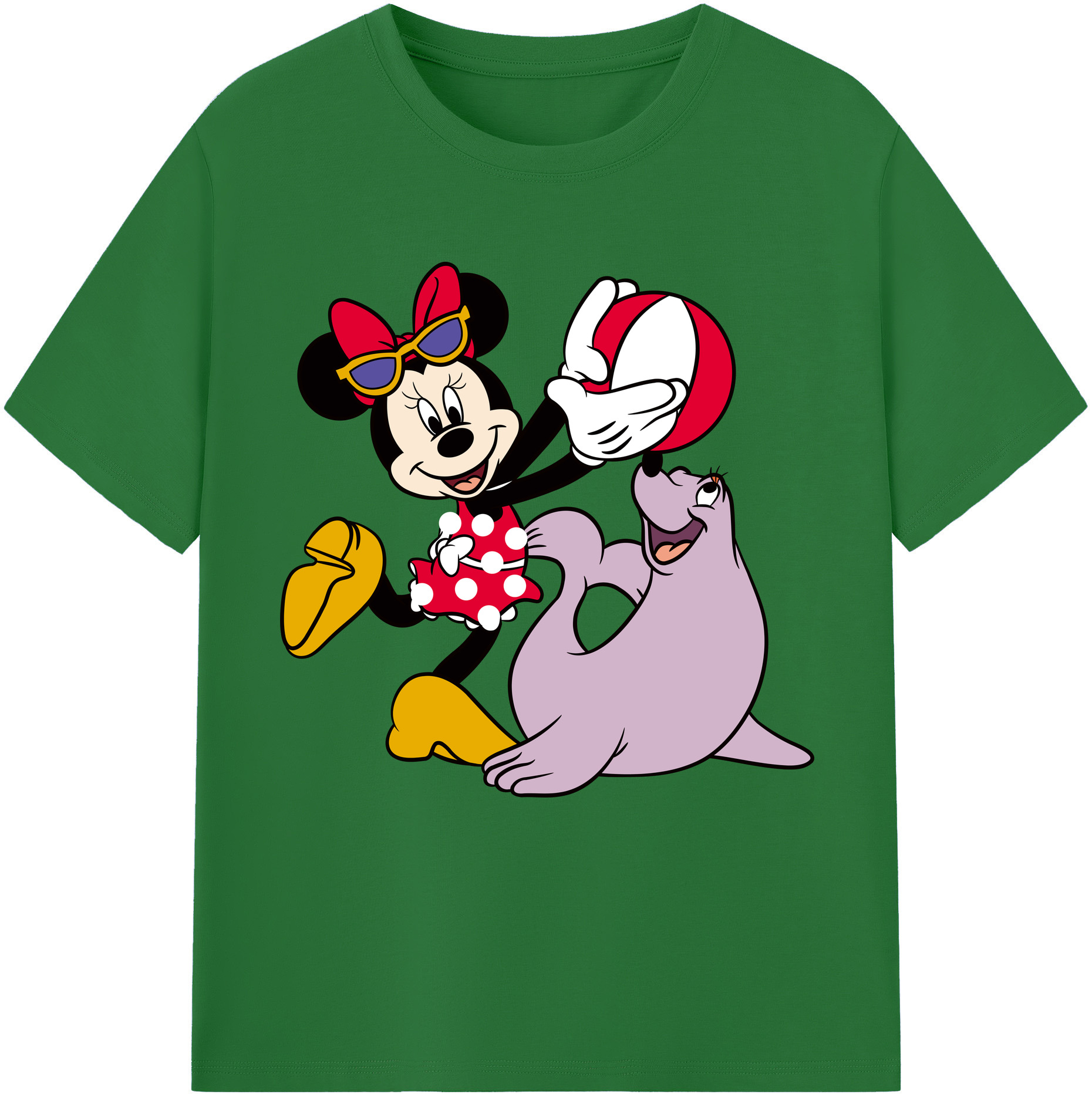 （画像用） ミッキーマウス Mickey Mouse 綿100％半袖Tシャツ（フロントプリント）