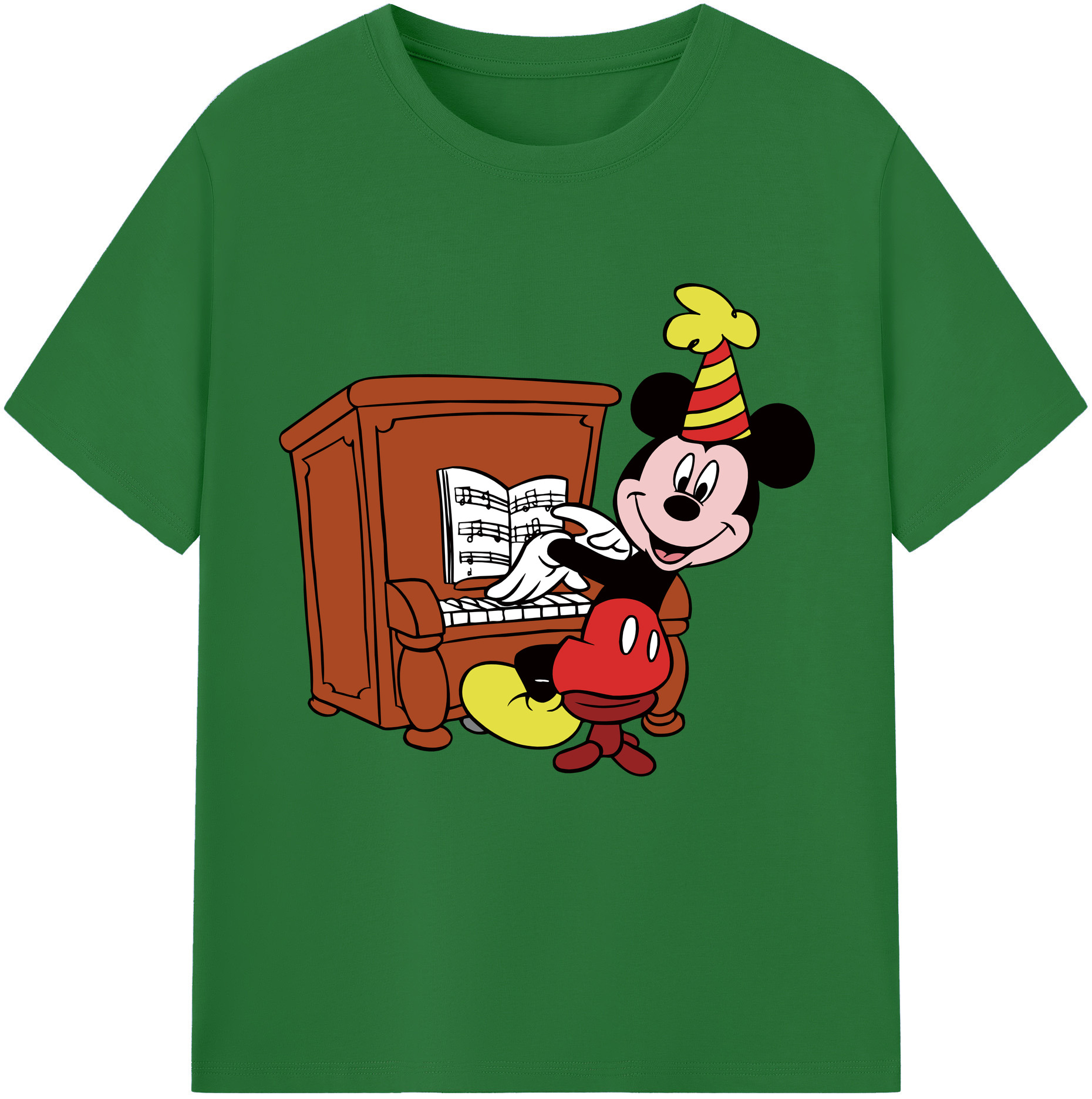 （画像用） ミッキーマウス Mickey Mouse 綿100％半袖Tシャツ（フロントプリント）