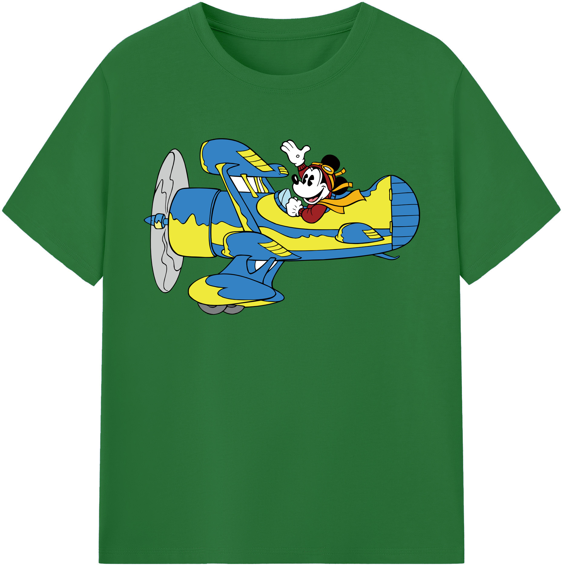 （画像用） ミッキーマウス Mickey Mouse 綿100％半袖Tシャツ（フロントプリント）