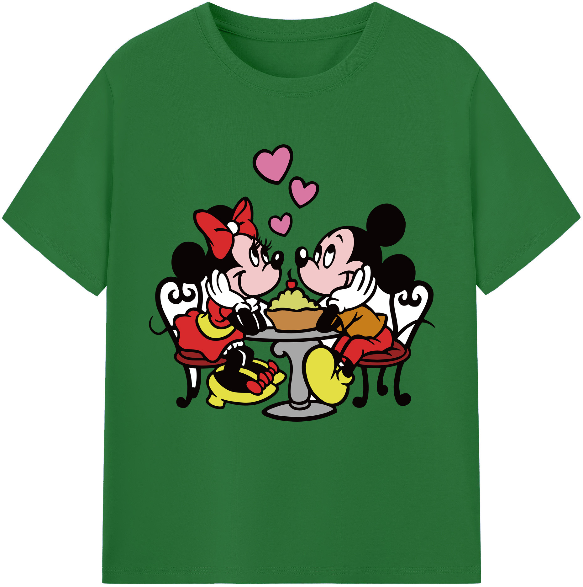 （画像用） ミッキーマウス Mickey Mouse 綿100％半袖Tシャツ（フロントプリント）