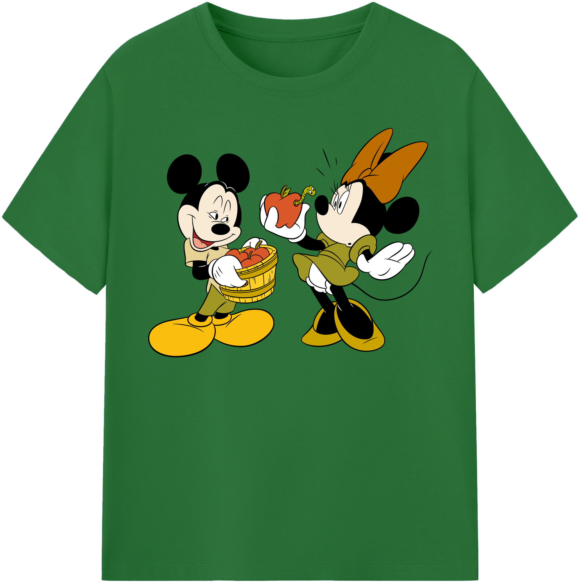 （画像用） ミッキーマウス Mickey Mouse 綿100％半袖Tシャツ（フロントプリント）
