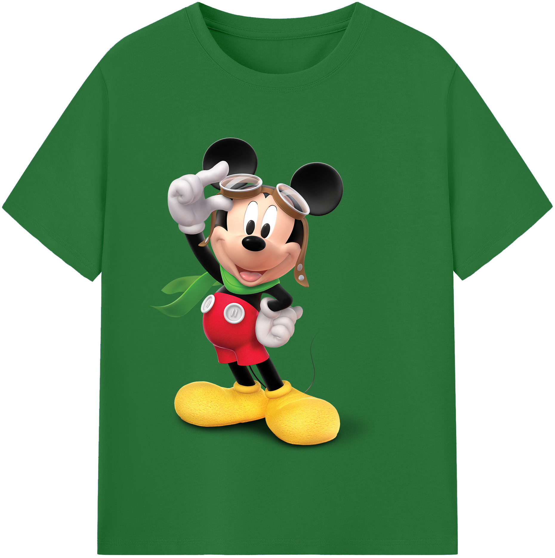 （画像用） ミッキーマウス Mickey Mouse 綿100％半袖Tシャツ（フロントプリント）