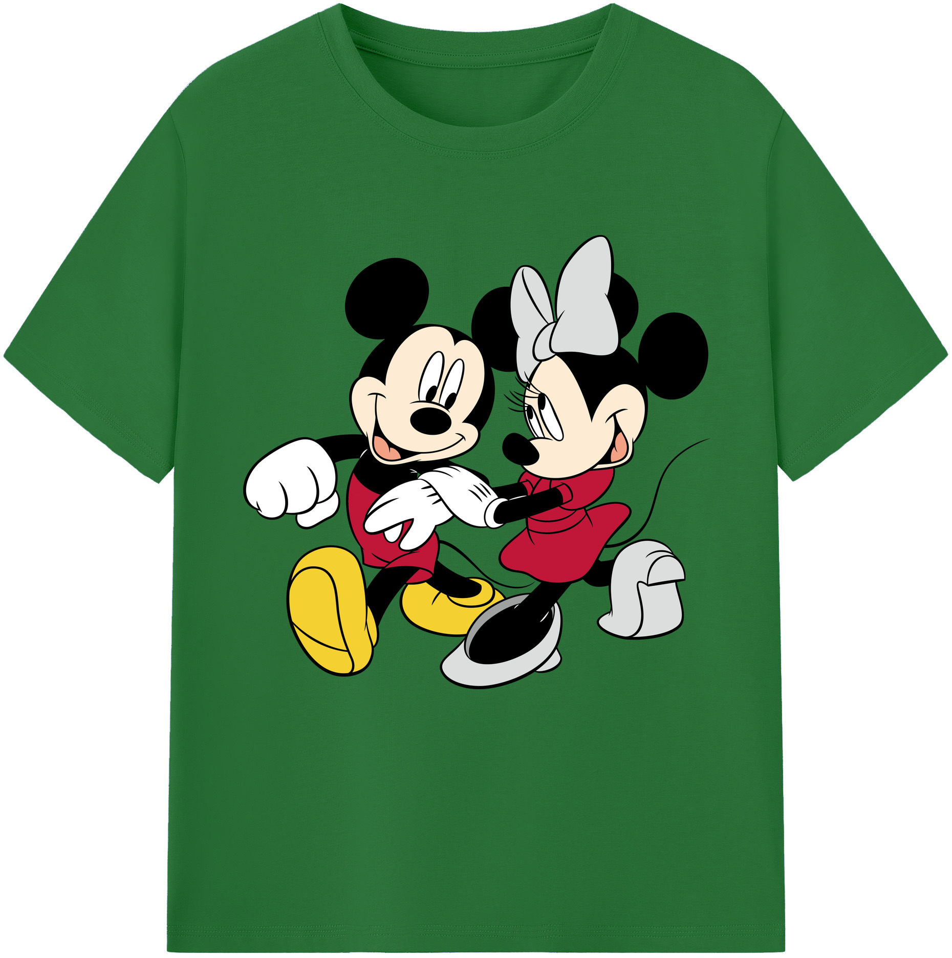 （画像用） ミッキーマウス Mickey Mouse 綿100％半袖Tシャツ（フロントプリント）