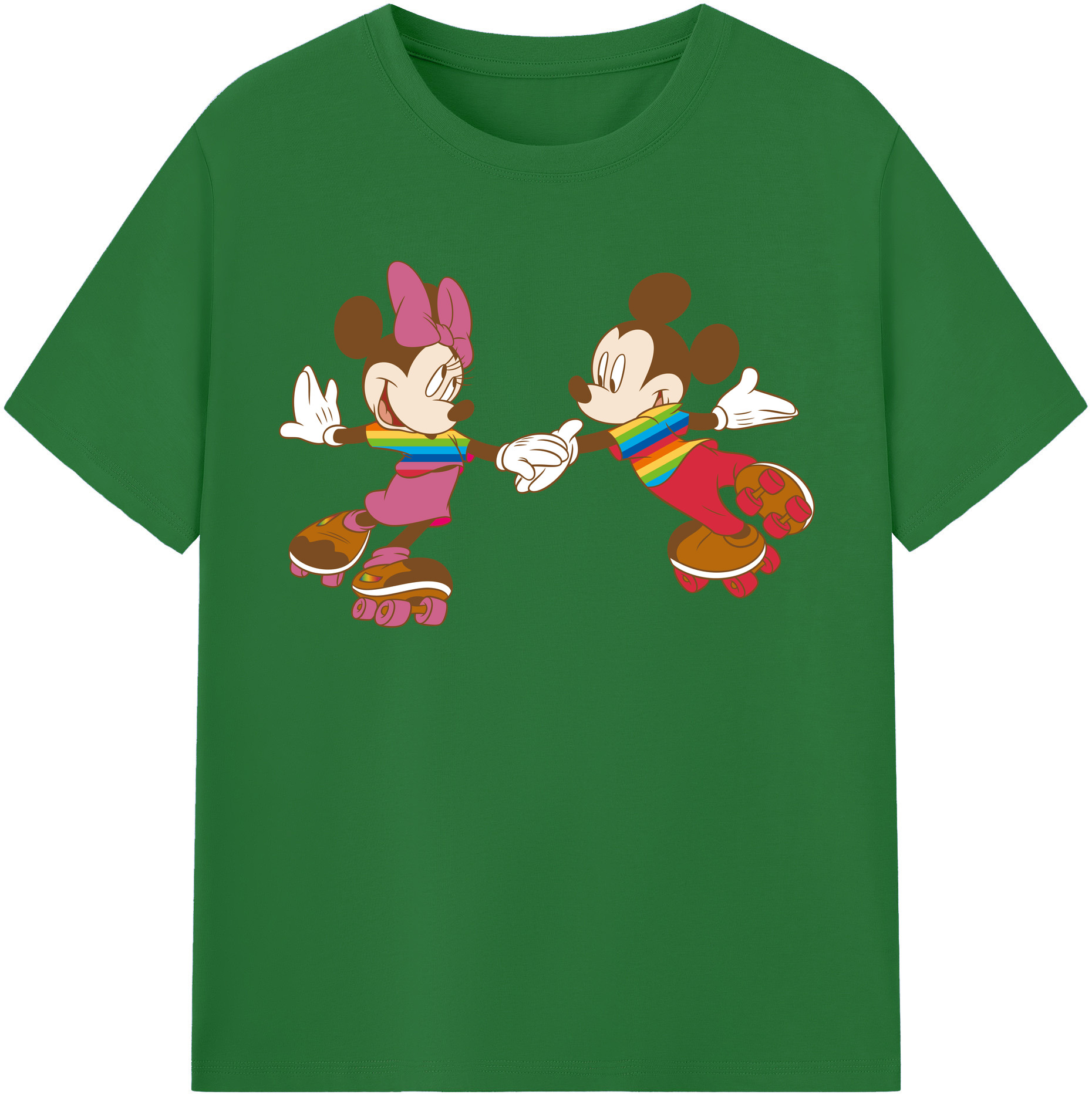 （画像用） ミッキーマウス Mickey Mouse 綿100％半袖Tシャツ（フロントプリント）